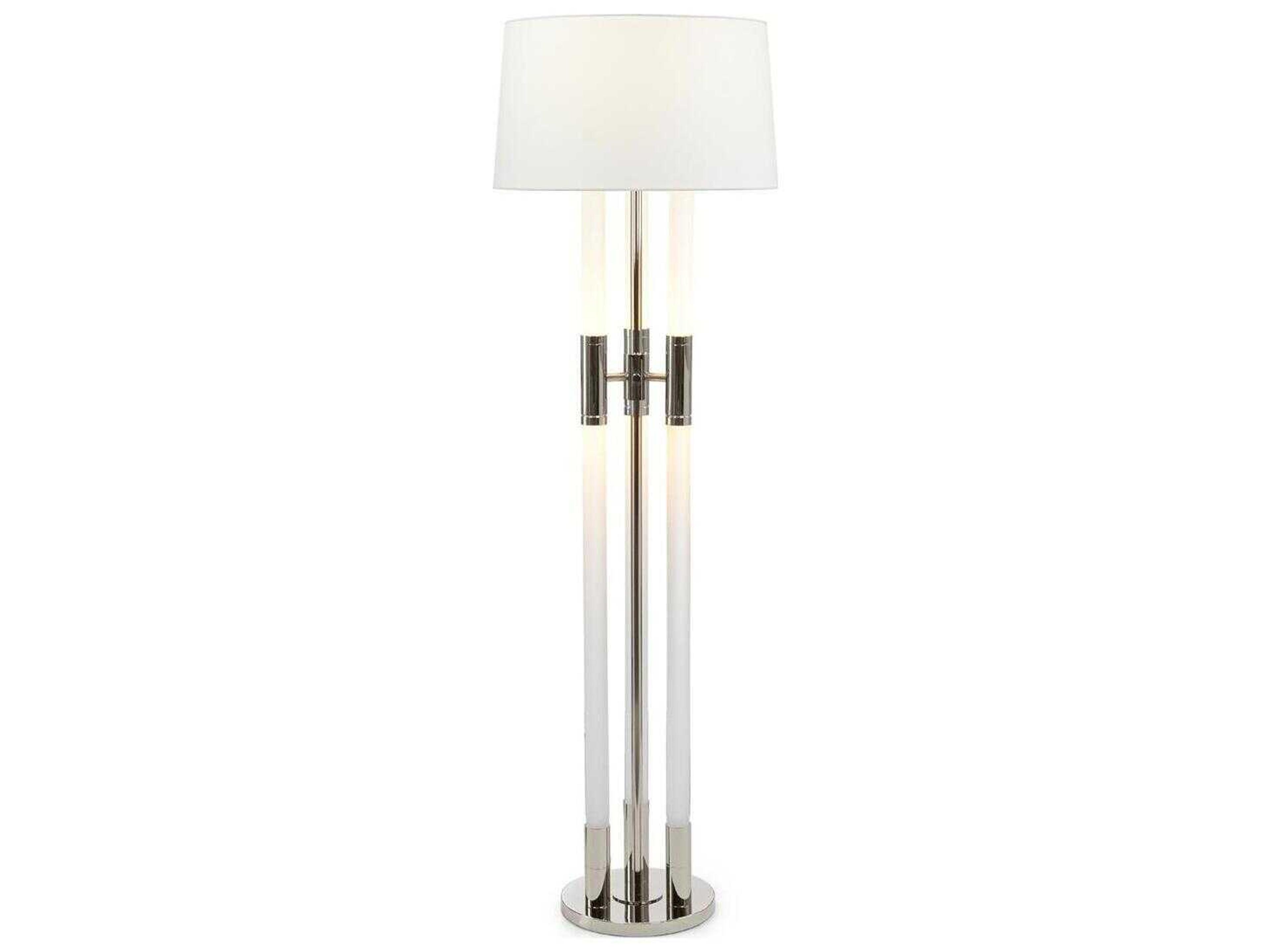 John Richard Troika Nickel Floor Lamp