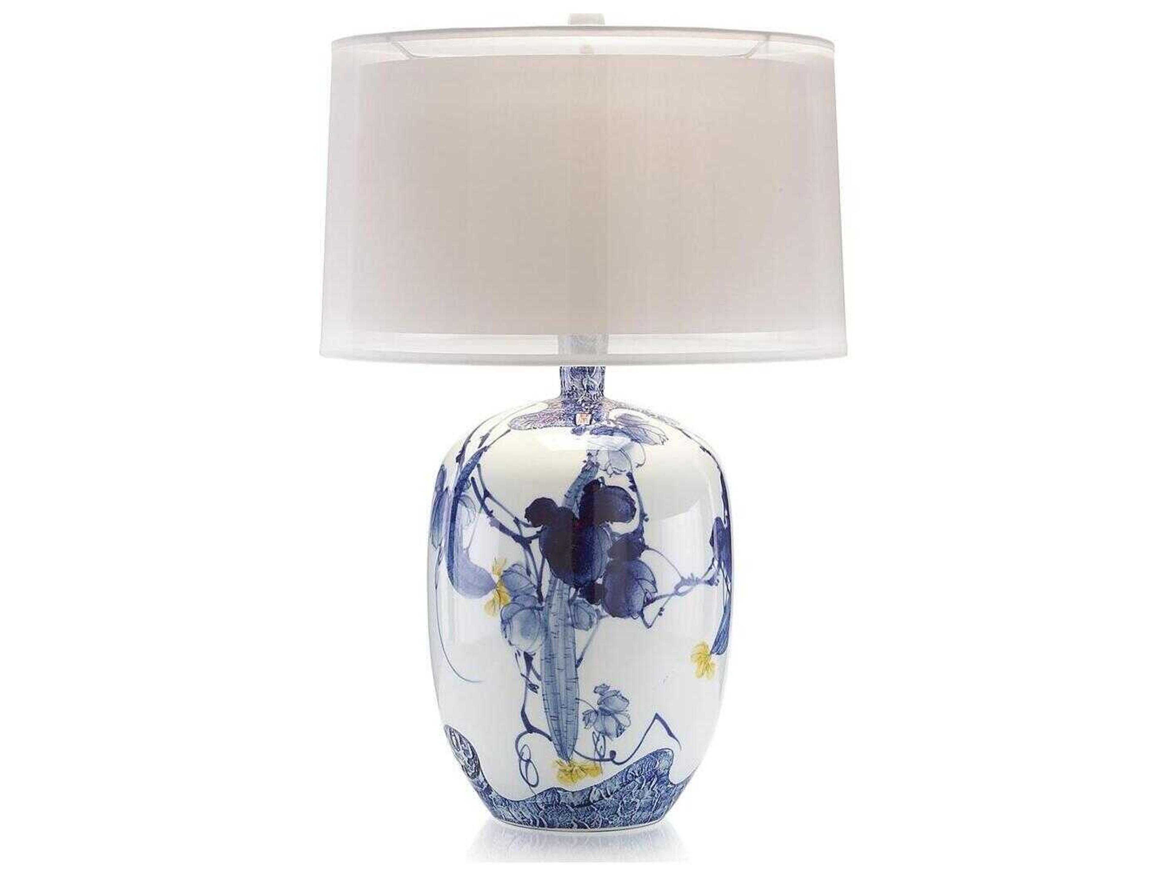John Richard Asian Gardens Blue Buffet Lamp