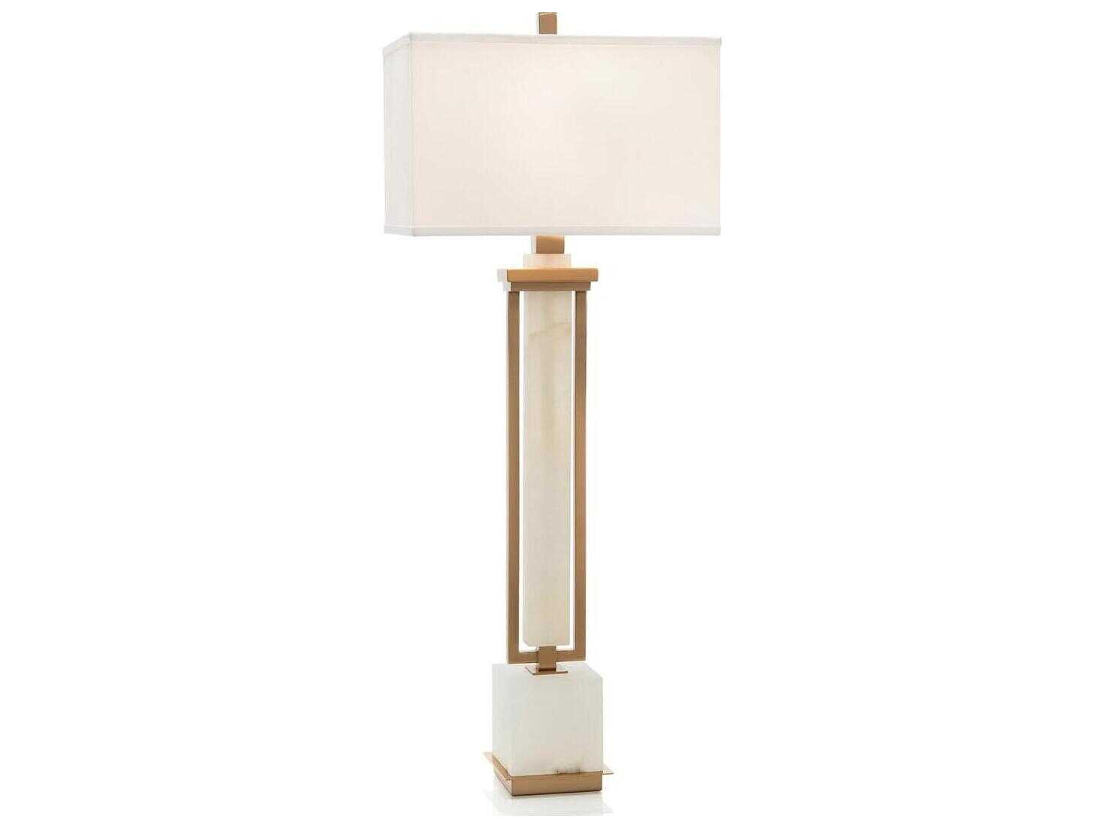 John Richard Alabaster White Buffet Lamp