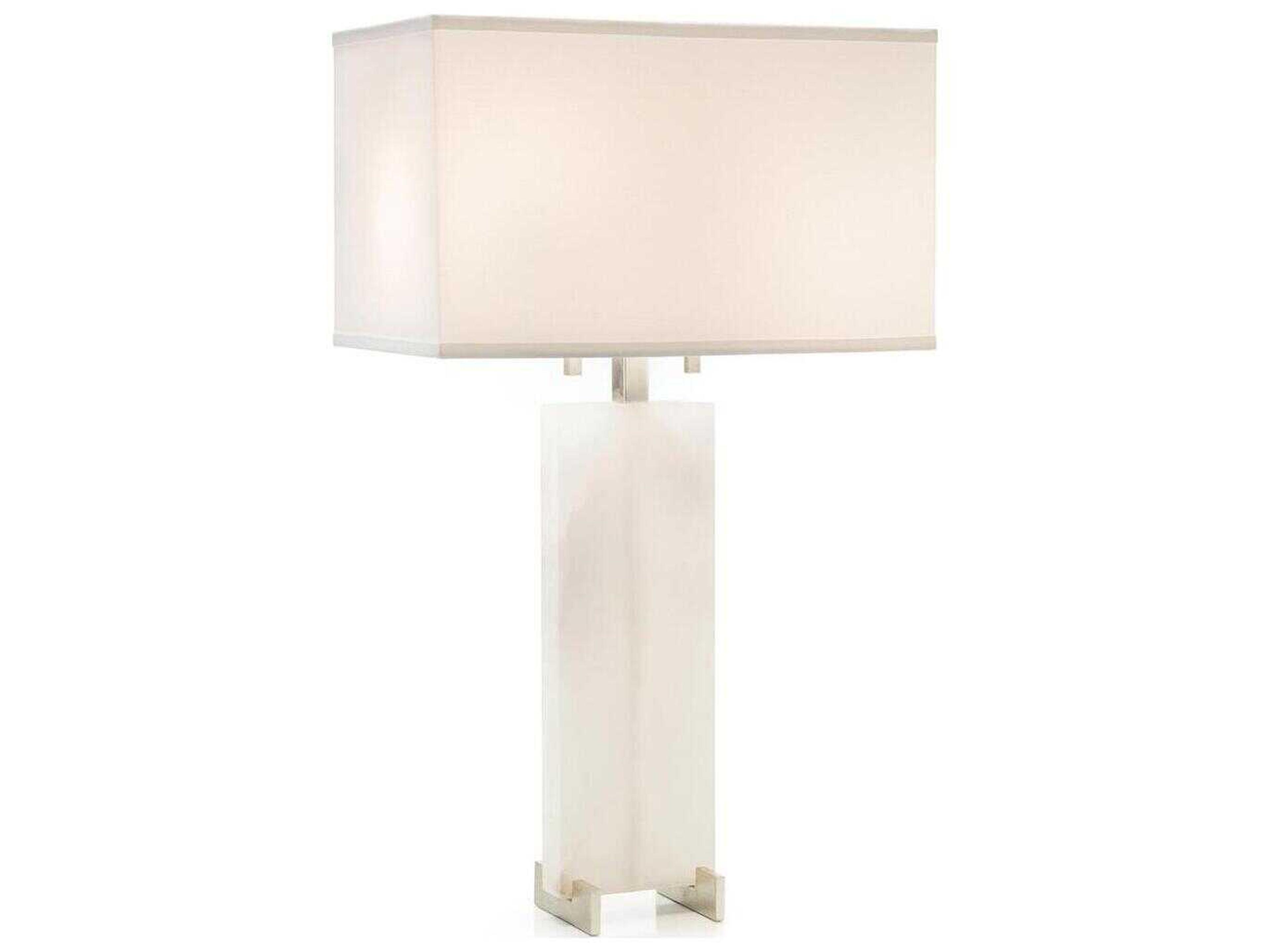 John Richard Alabaster Buffet Solid Alabaster White Lamp