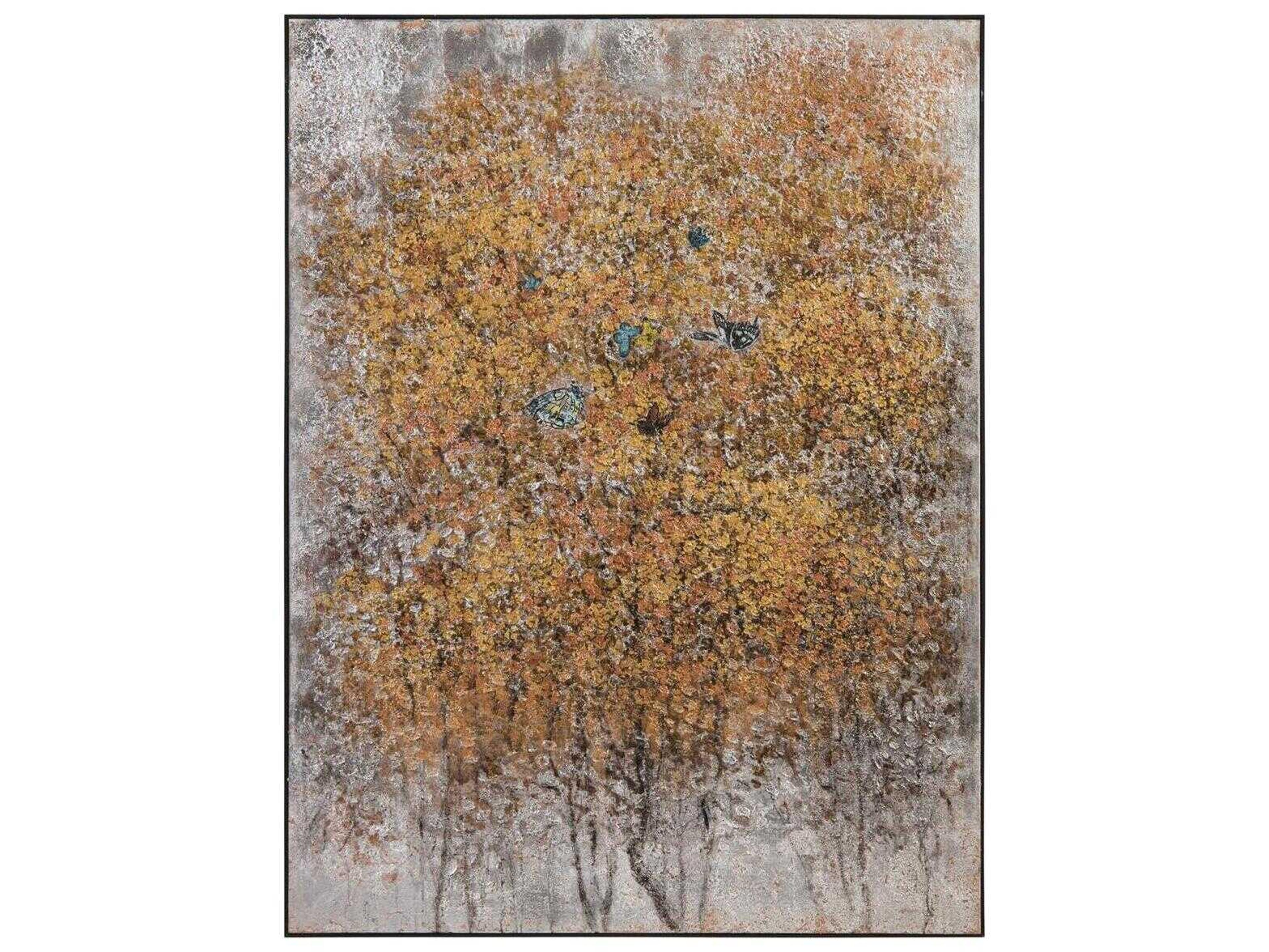 John Richard Teng Fei's Gilded Butterflies Wall Painting