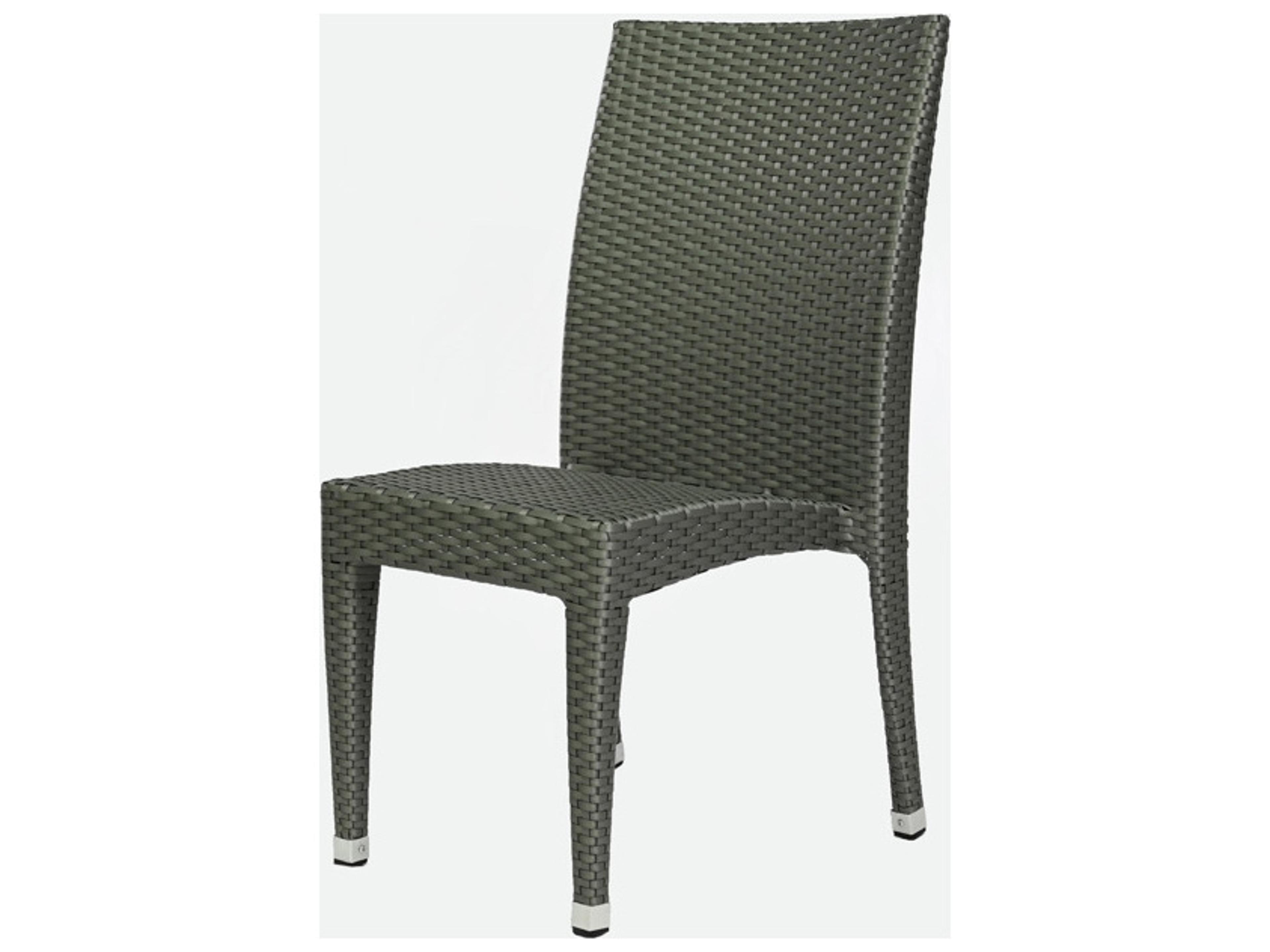 Schnupp Patio Venice Wicker Gray Dining Side Chair