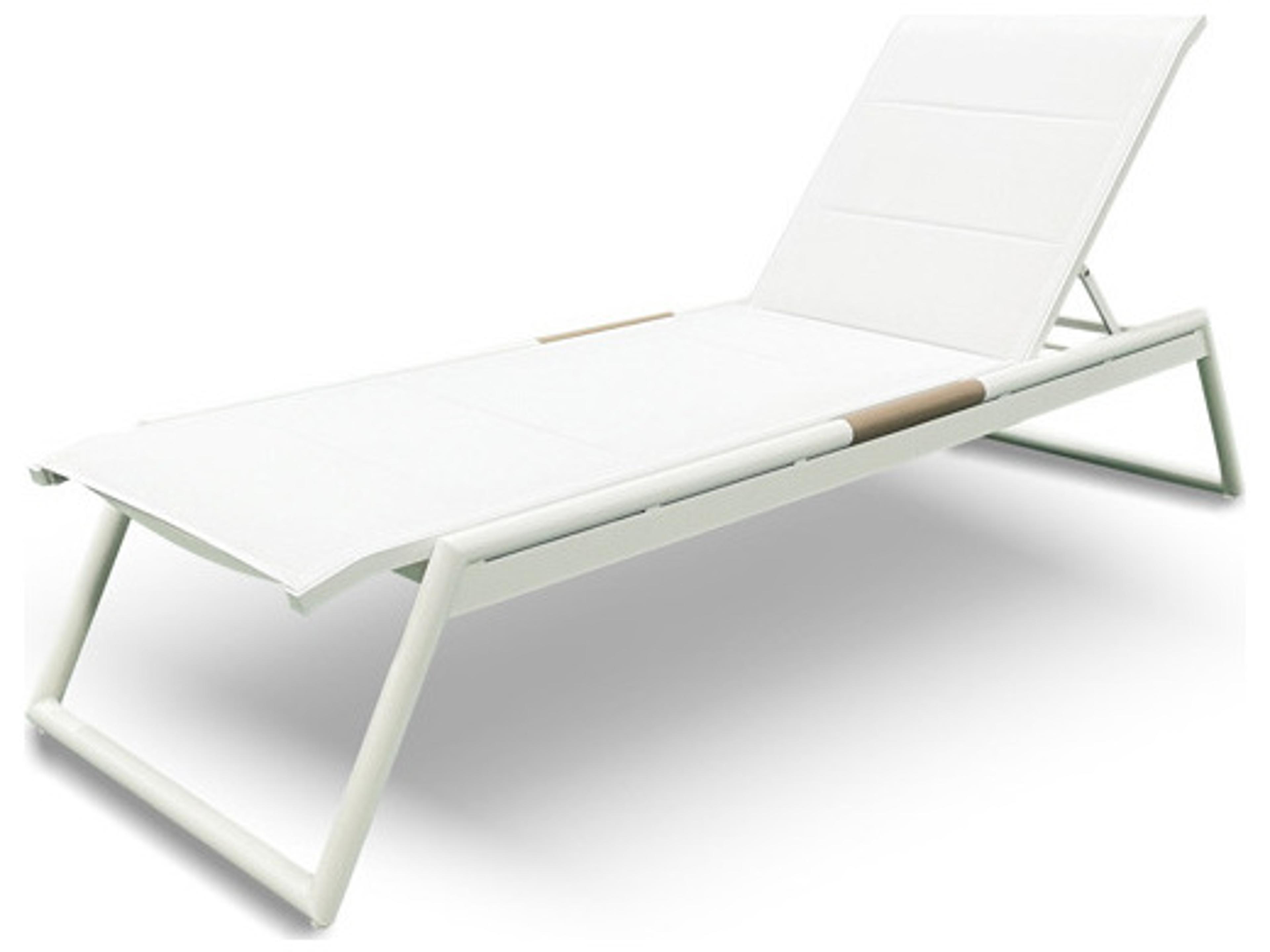 Schnupp Patio Curacao Sling Aluminum White Chaise Lounge