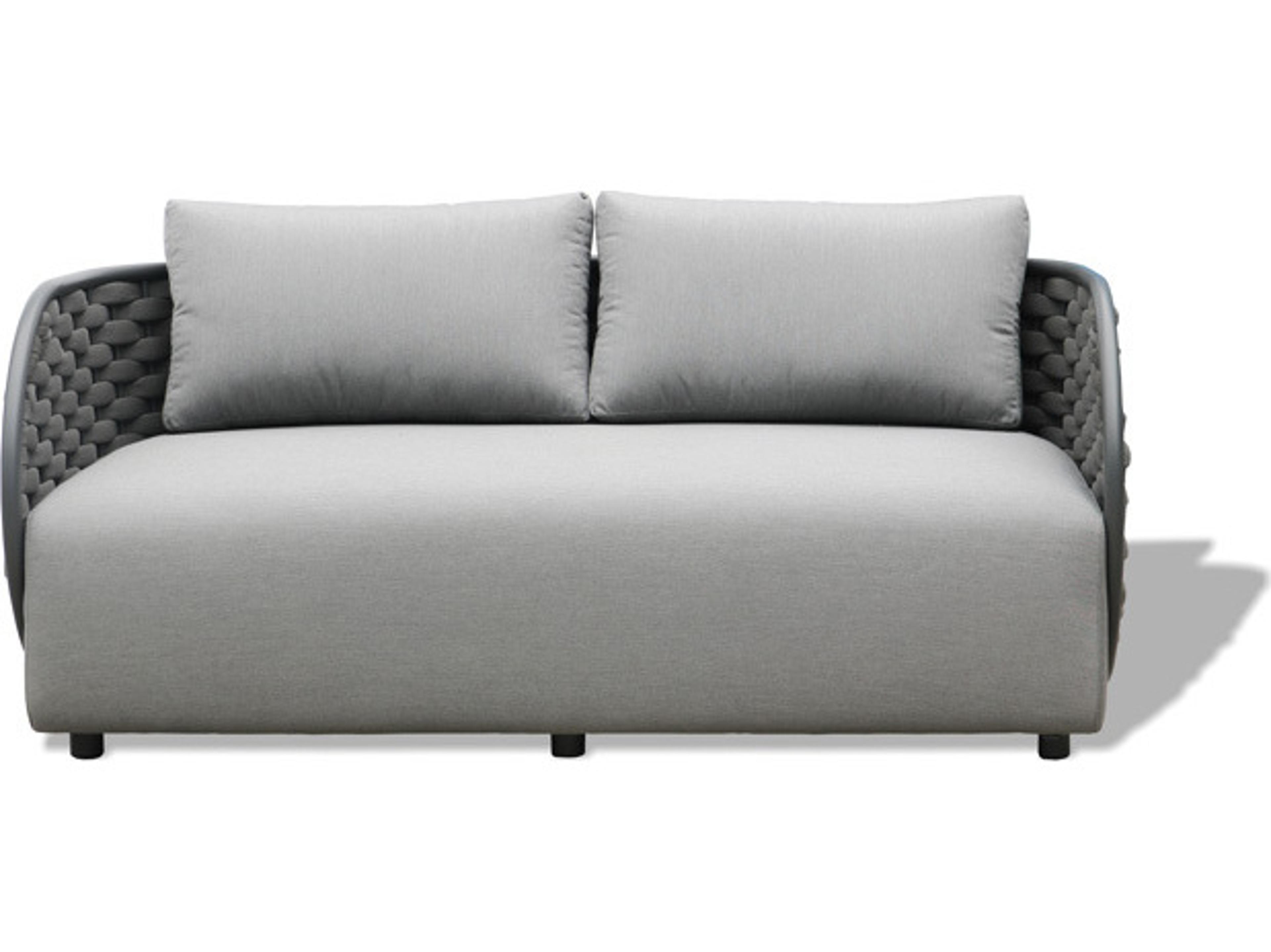 Schnupp Patio Savannah Cushion Rope Aluminum Charcoal Loveseat