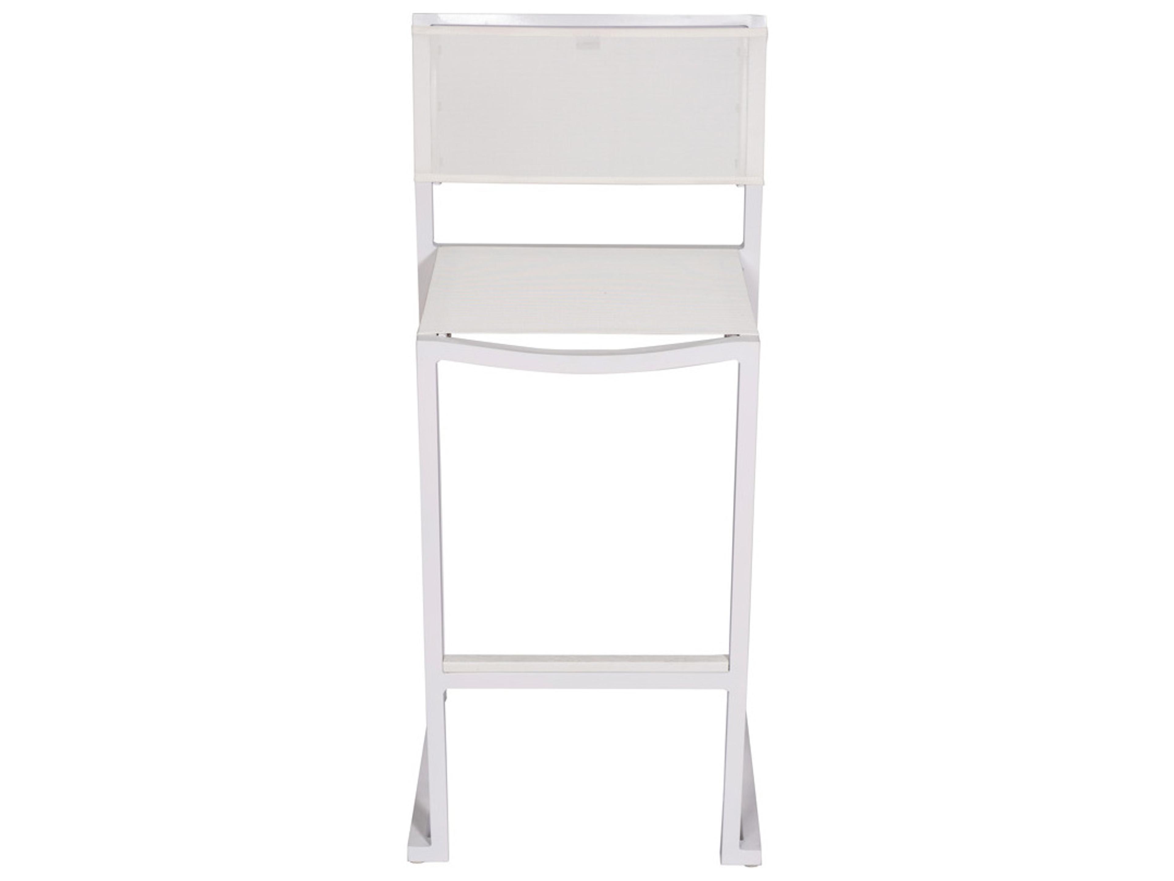 Schnupp Patio Aruba Sling Aluminum White Bar Stool