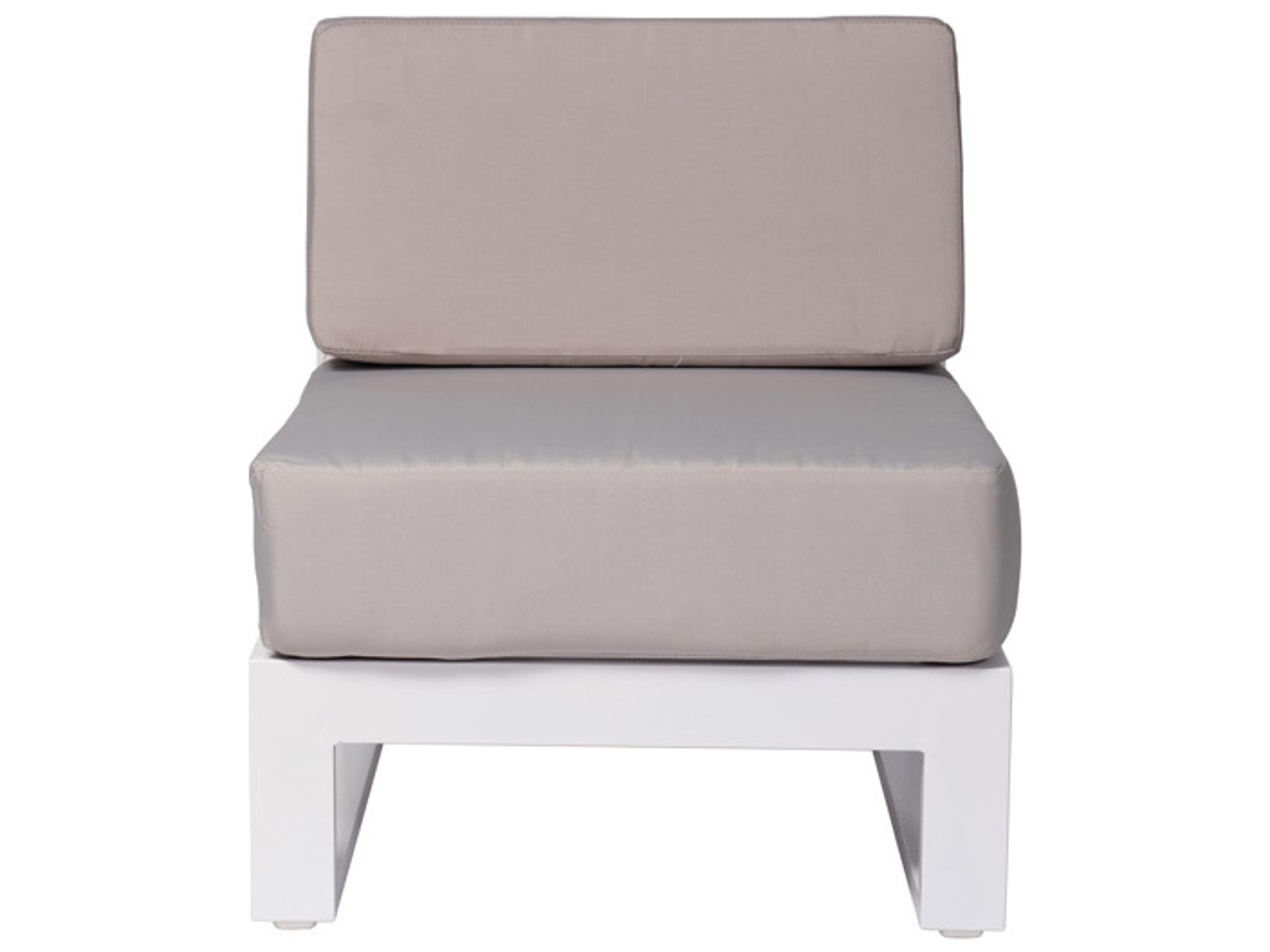 Aruba Cushion Aluminum White Matte Regular Modular Lounge Chair