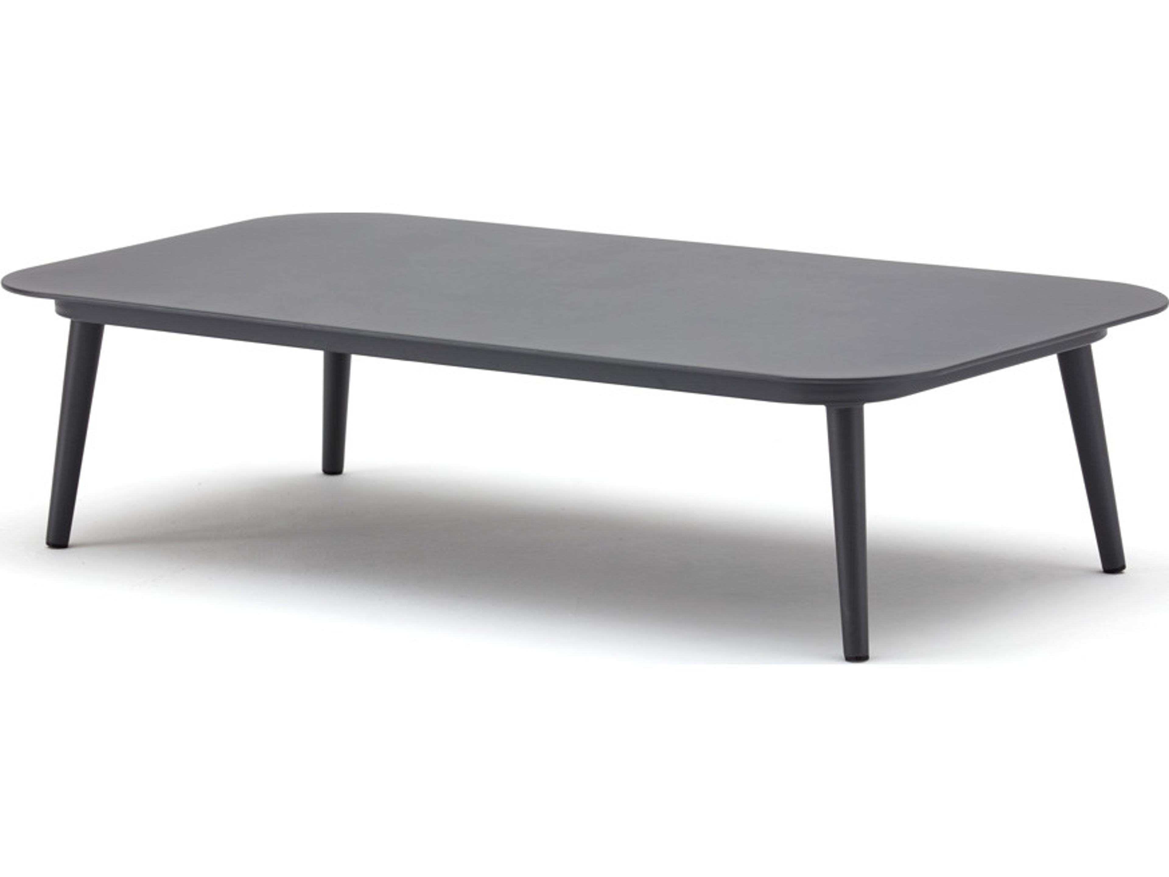 Schnupp Patio Alia Aluminum Charcoal Rectangular Coffee Table