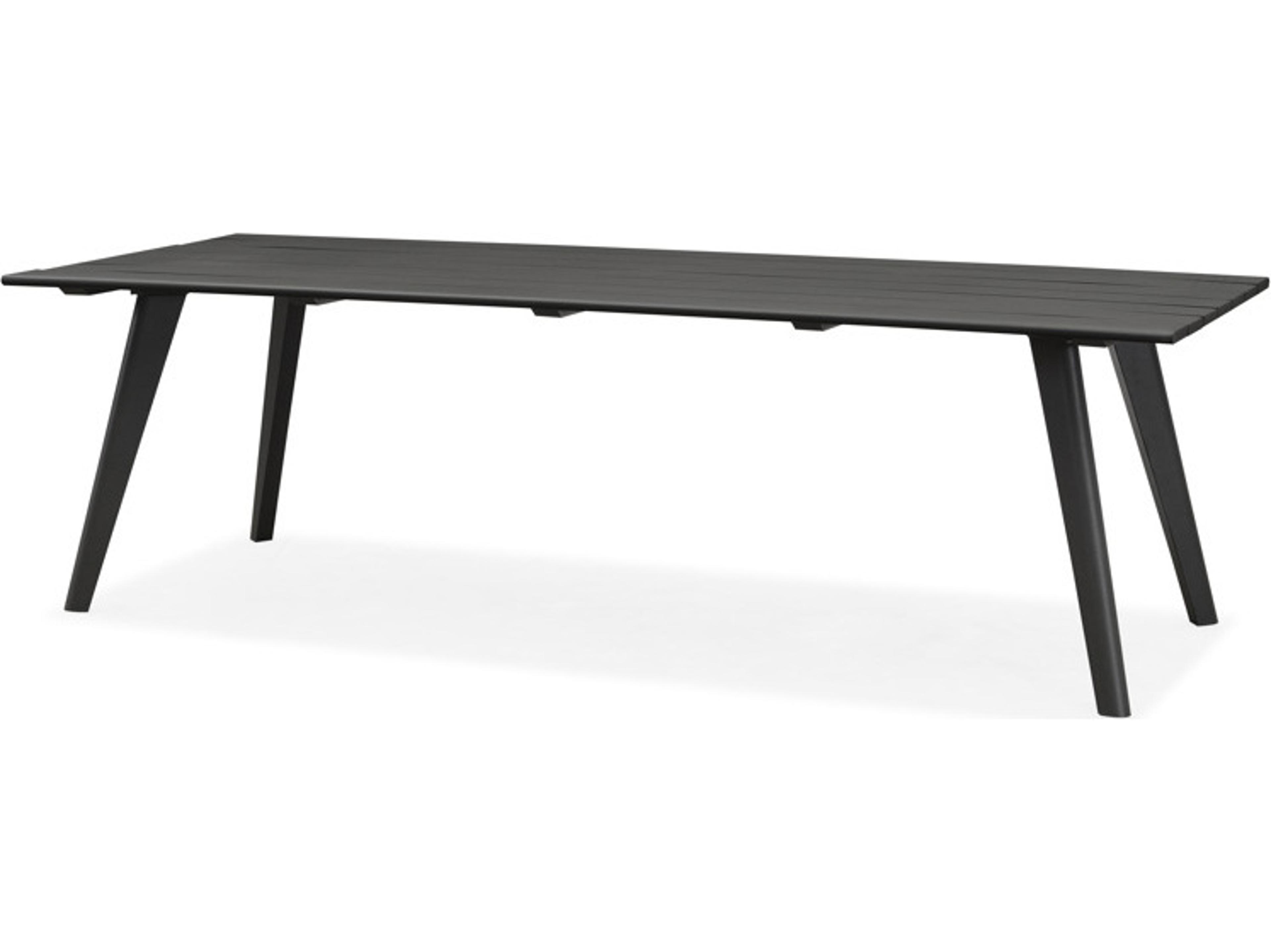 Schnupp Patio Caicos Aluminum Charcoal Rectangular Dining Table