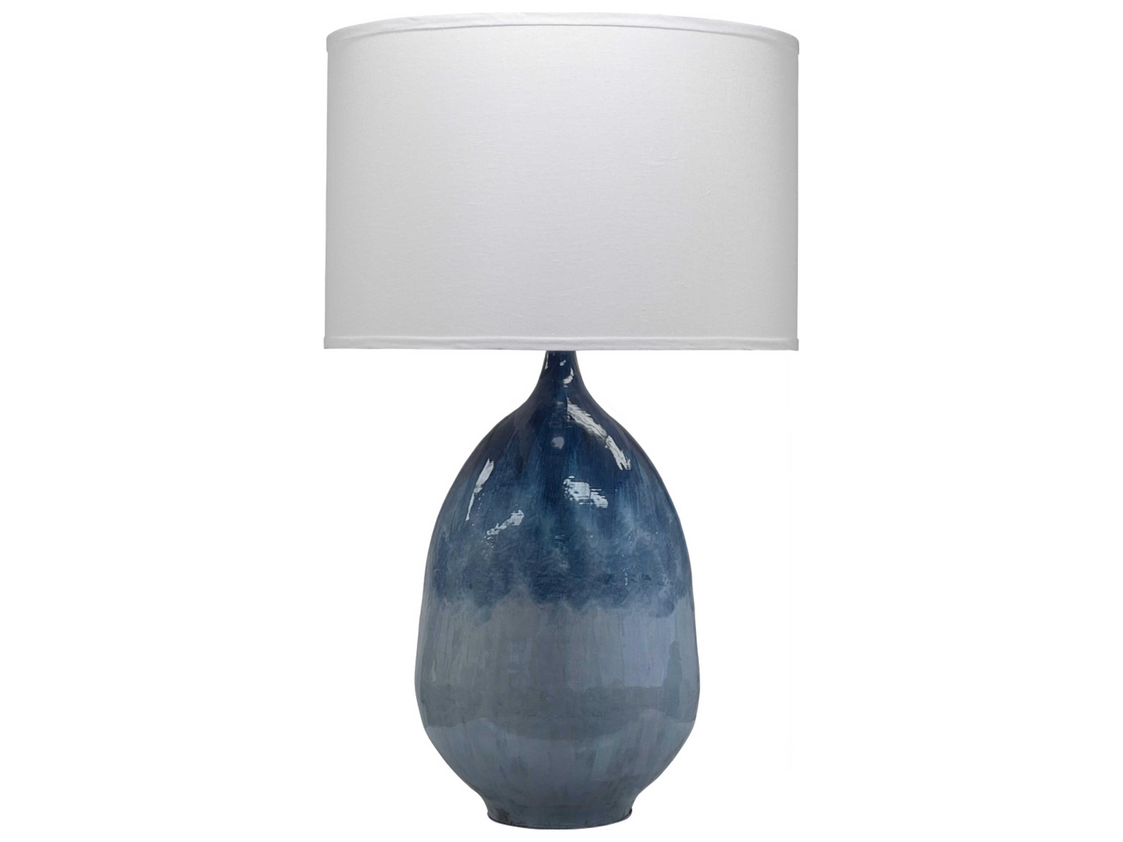 Jamie Young Blue Ombre Enameled Metal Buffet Lamp