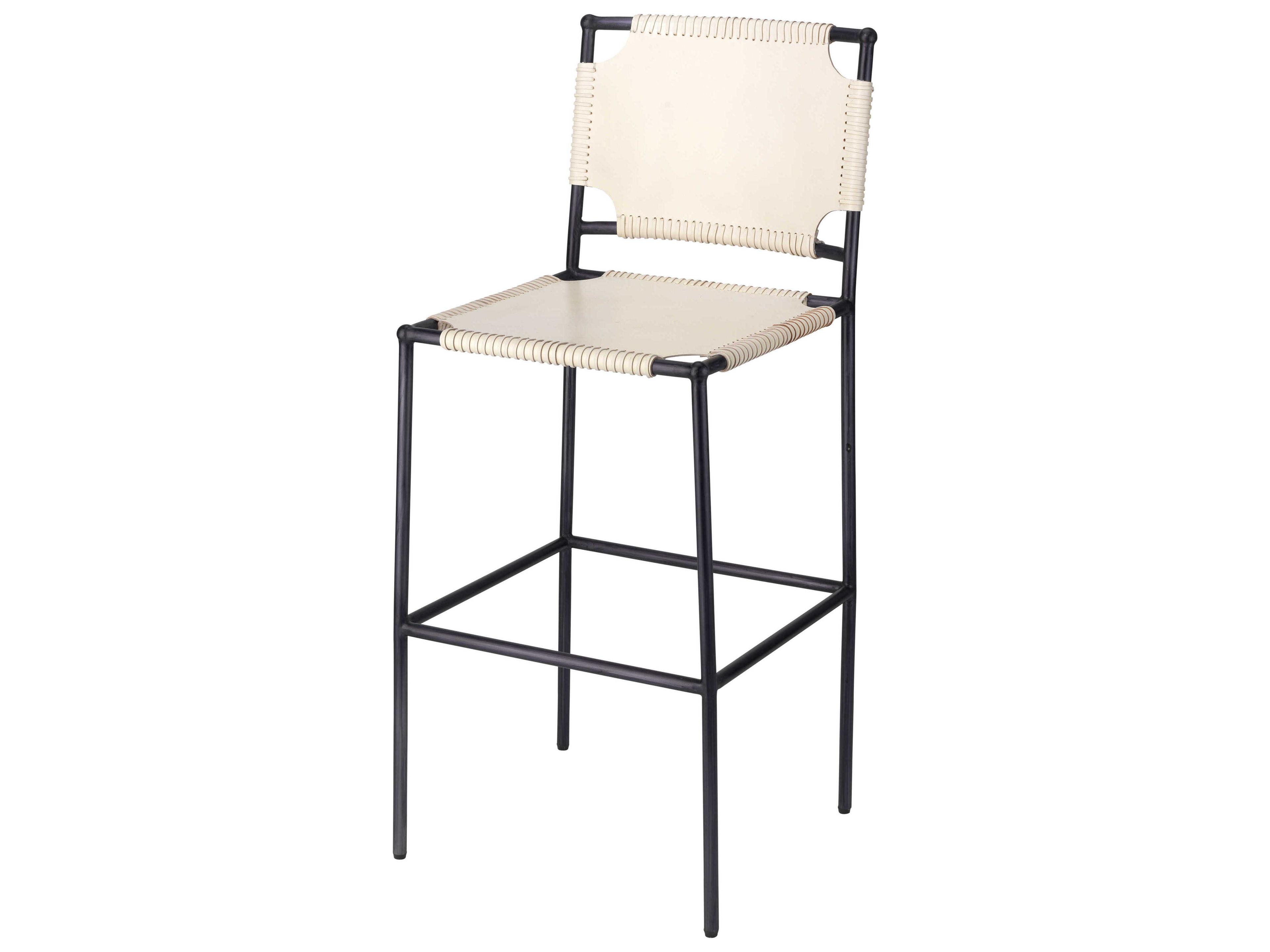 Jamie Young Asher Leather Bar Stool