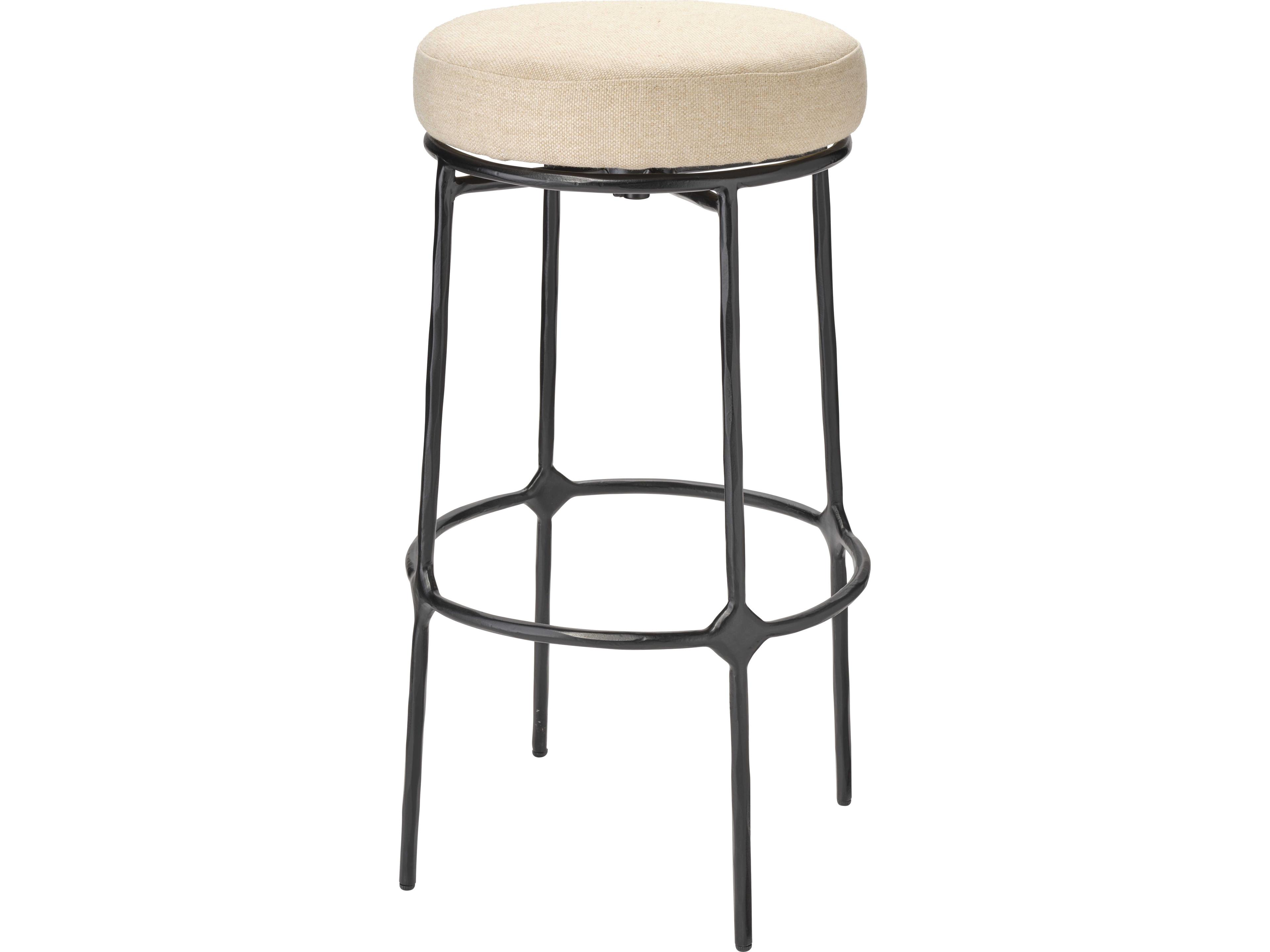 Jamie Young Asteria Beige Upholstered Bar Stool