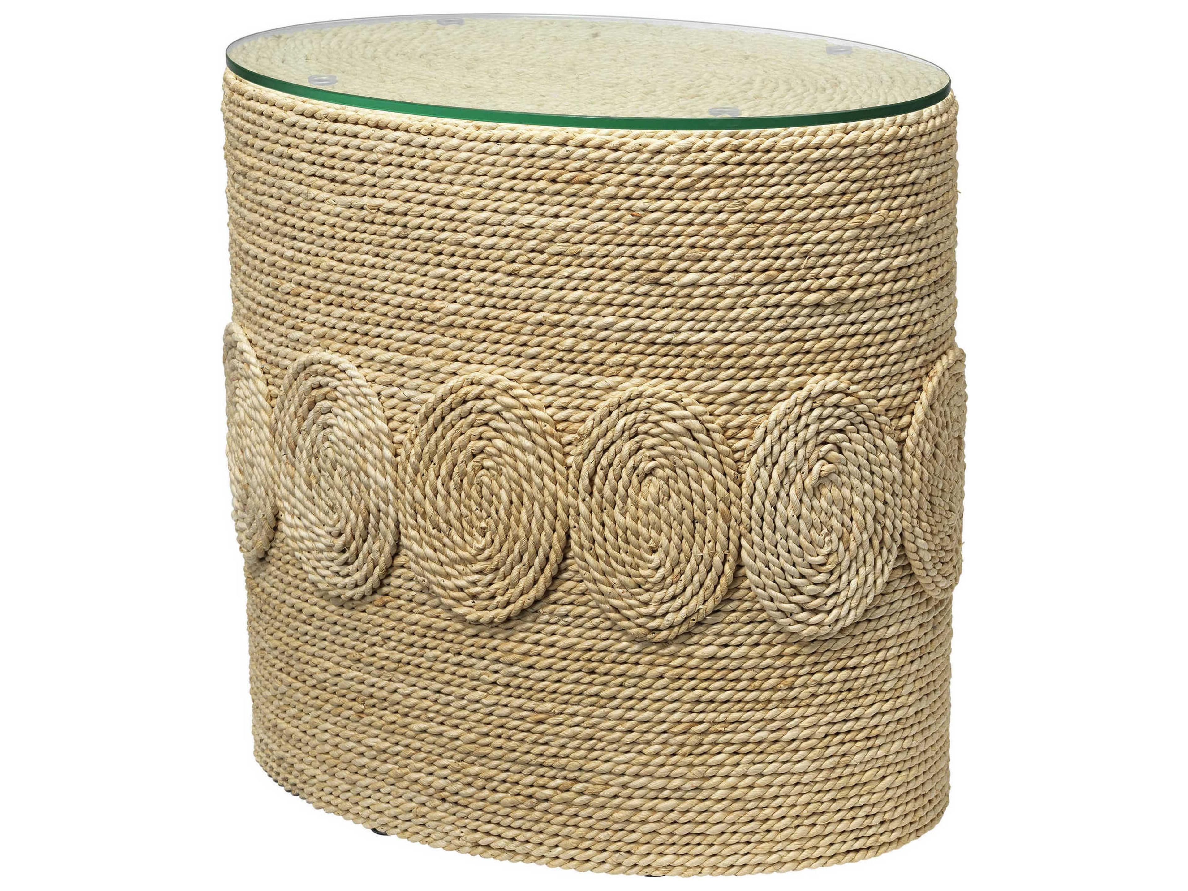 Jamie Young Barbados Oval Glass End Table
