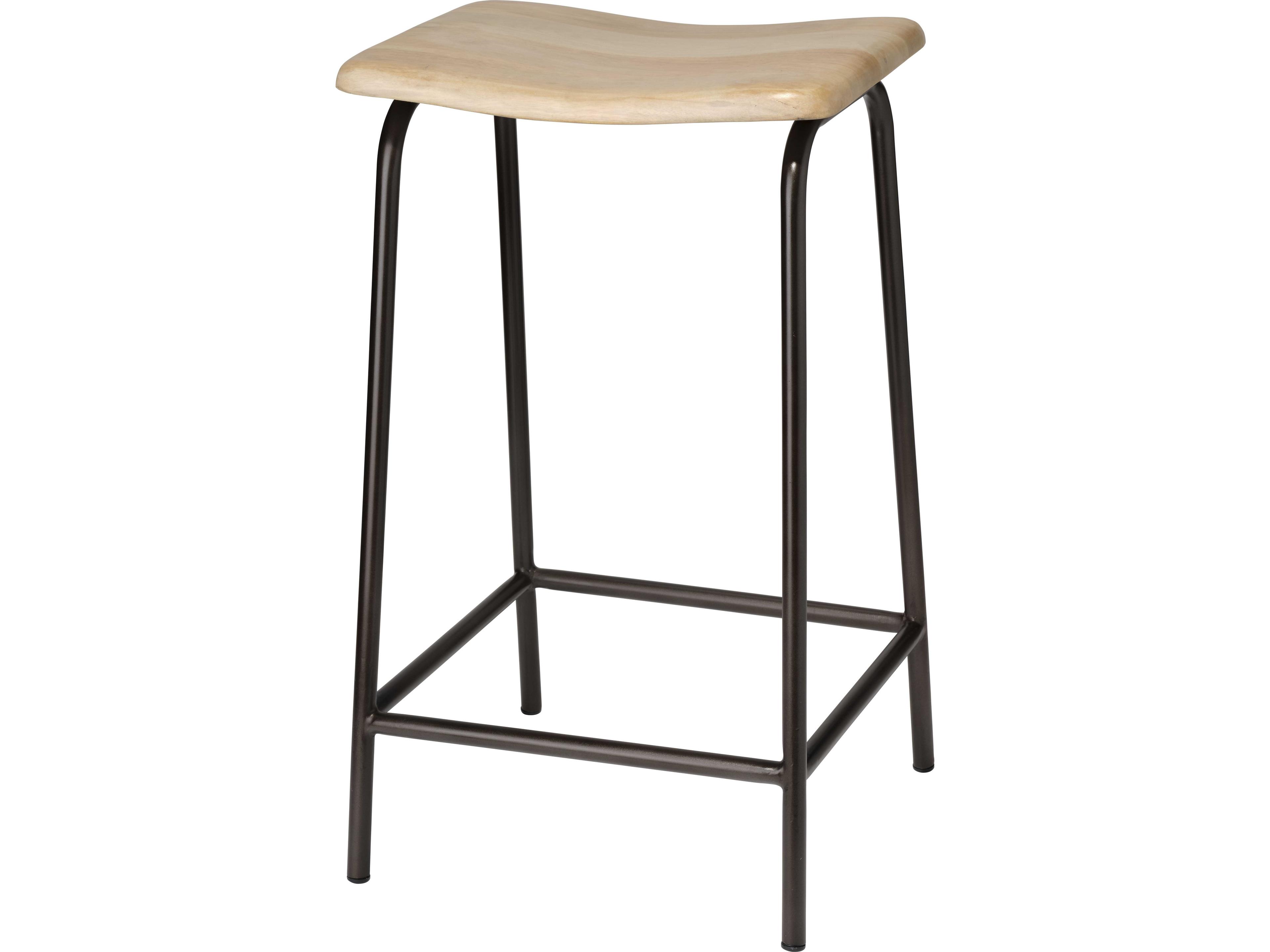 Jamie Young Bend Bleached Mango Wood Counter Stool