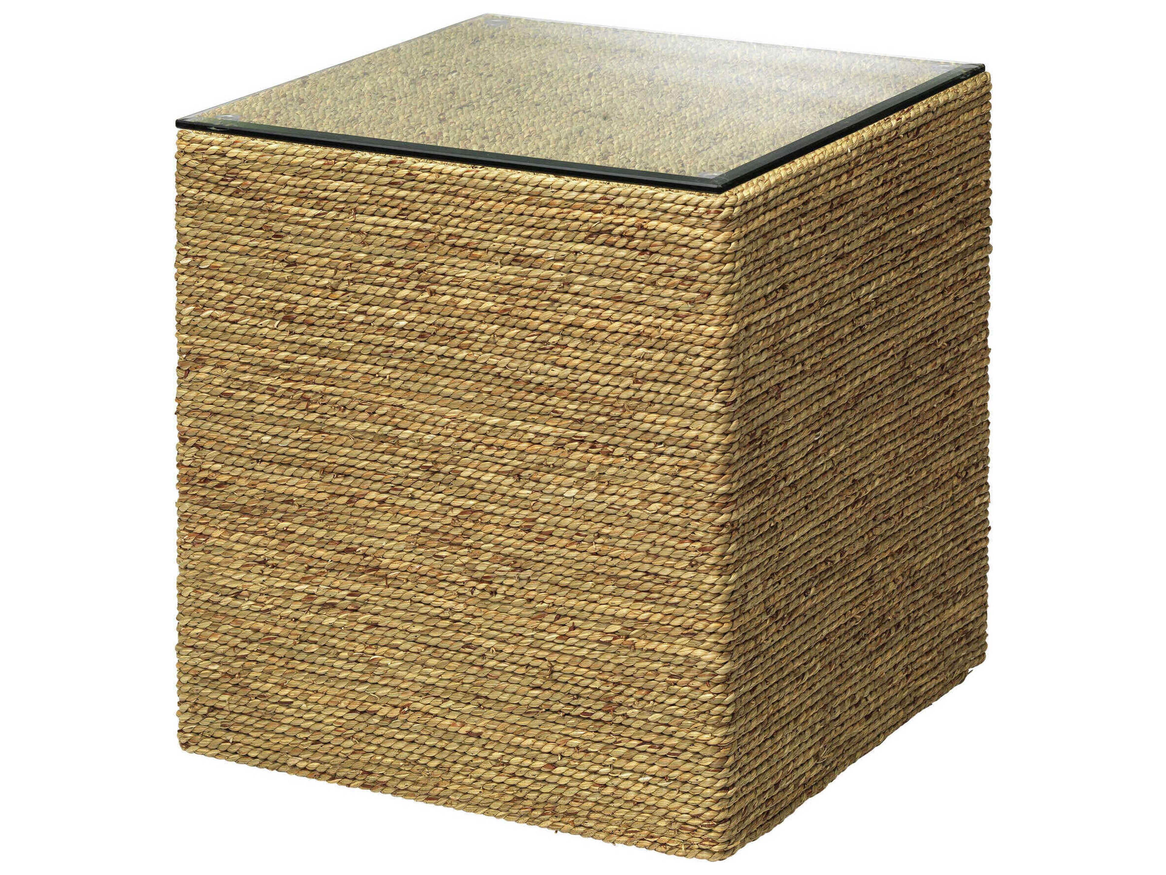 Jamie Young Captain Square Glass Natural End Table