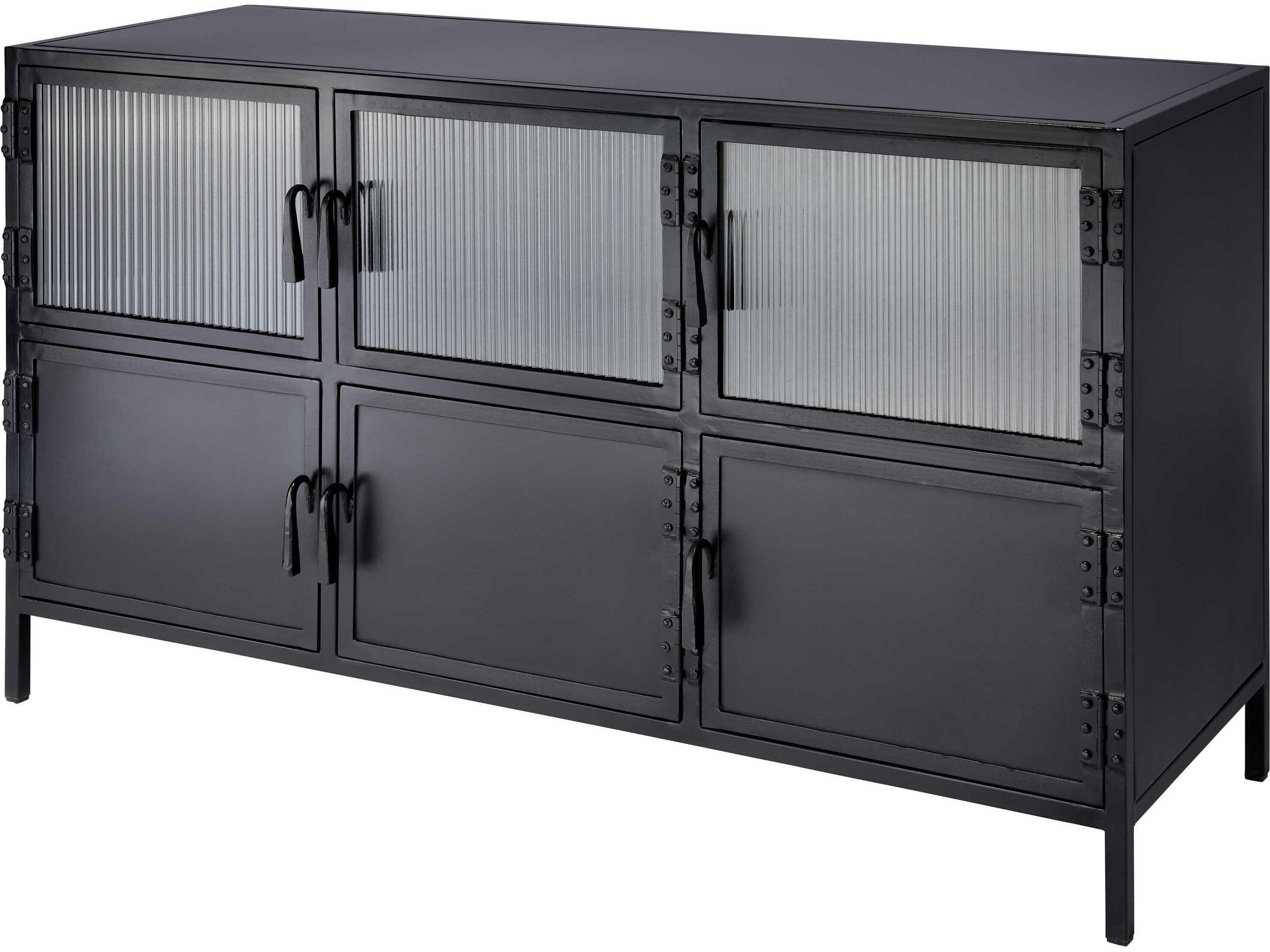 Jamie Young Vitrino Rectangular Metal Black Console Table