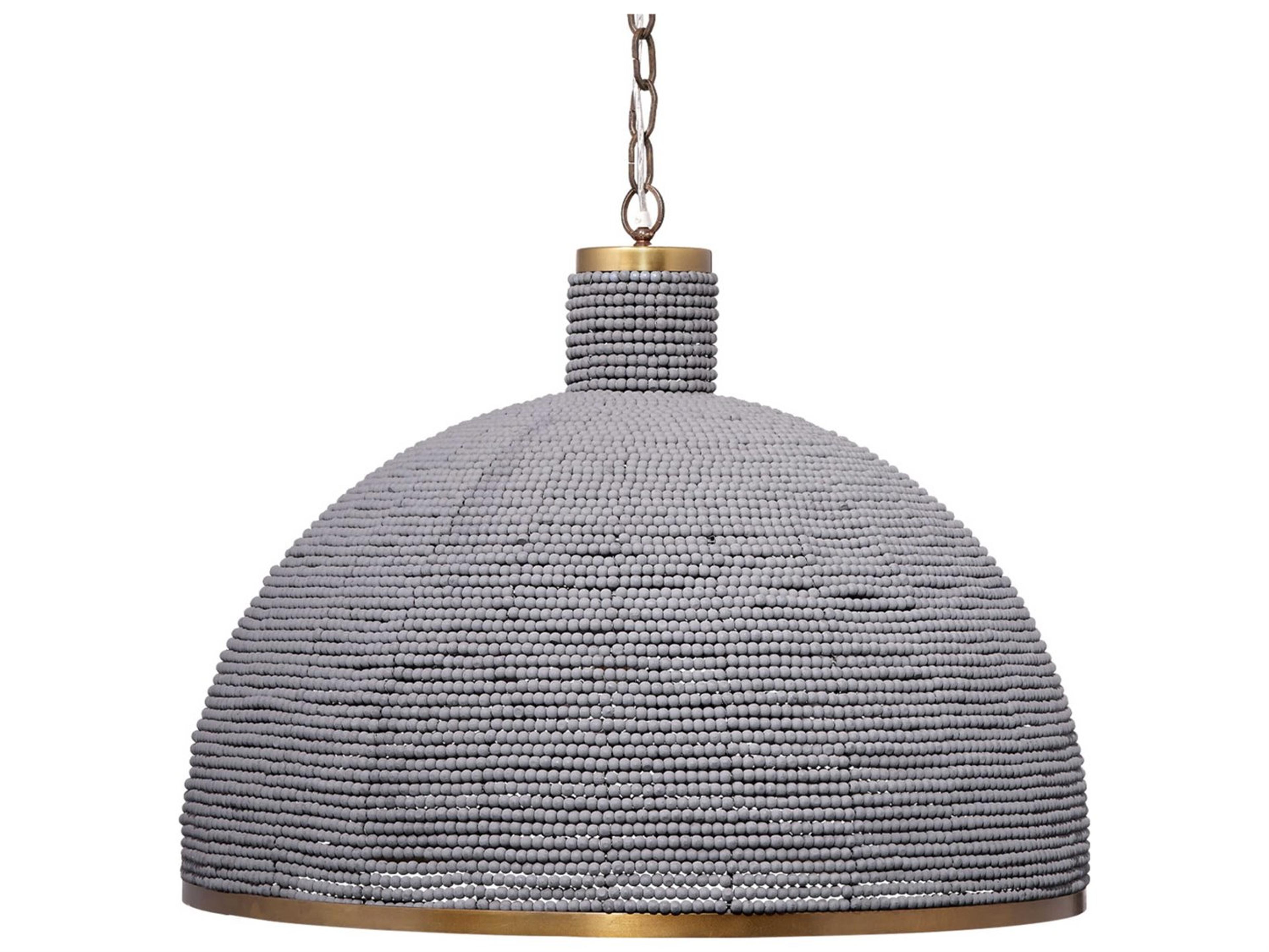 Jamie Young Big Sur 3-Light Slate Blue Dome Chandelier