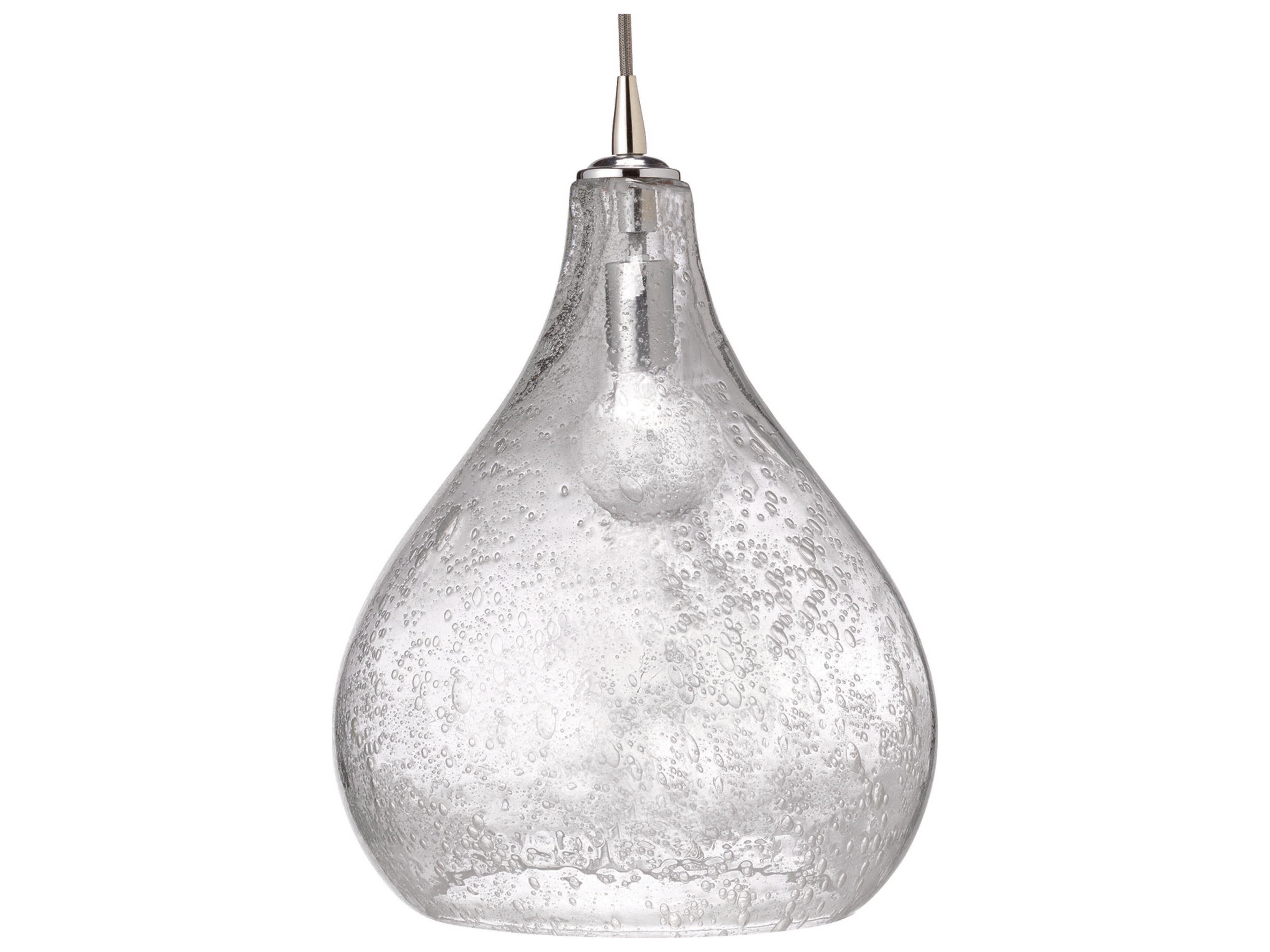 Jamie Young Curved 1-Light Clear Glass Bowl Geometric Pendant
