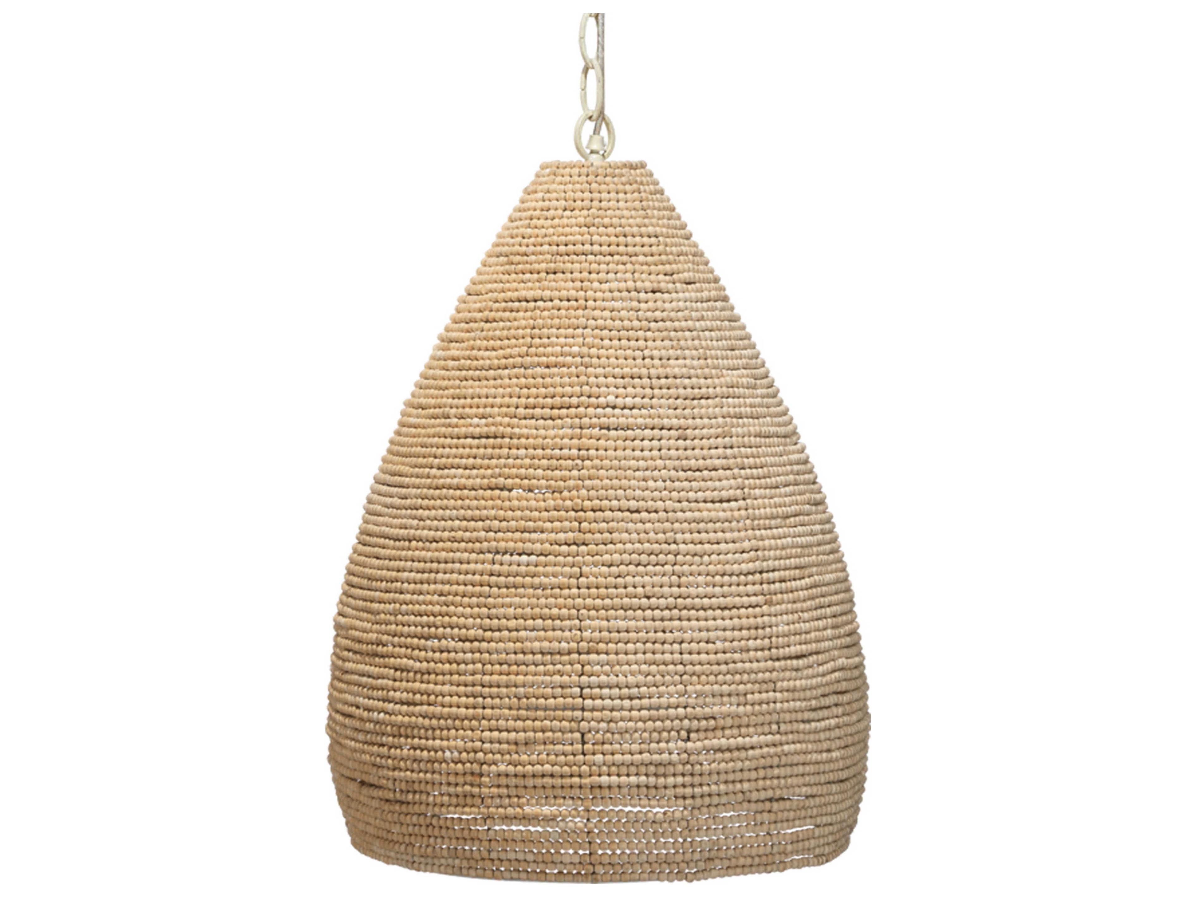 Jamie Young 1-Light Off White Beads Bell Pendant