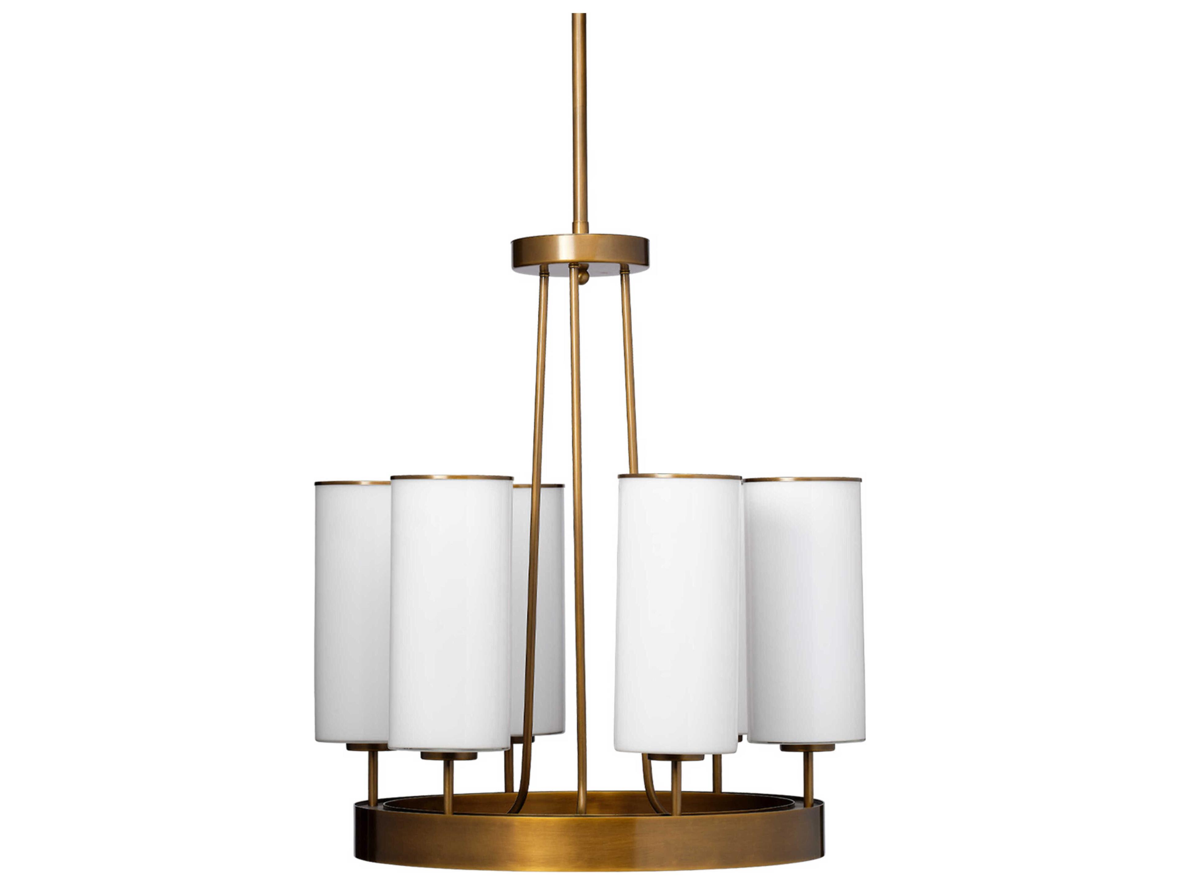 Jamie Young 6-Light Antique Brass Glass LED Chandelier