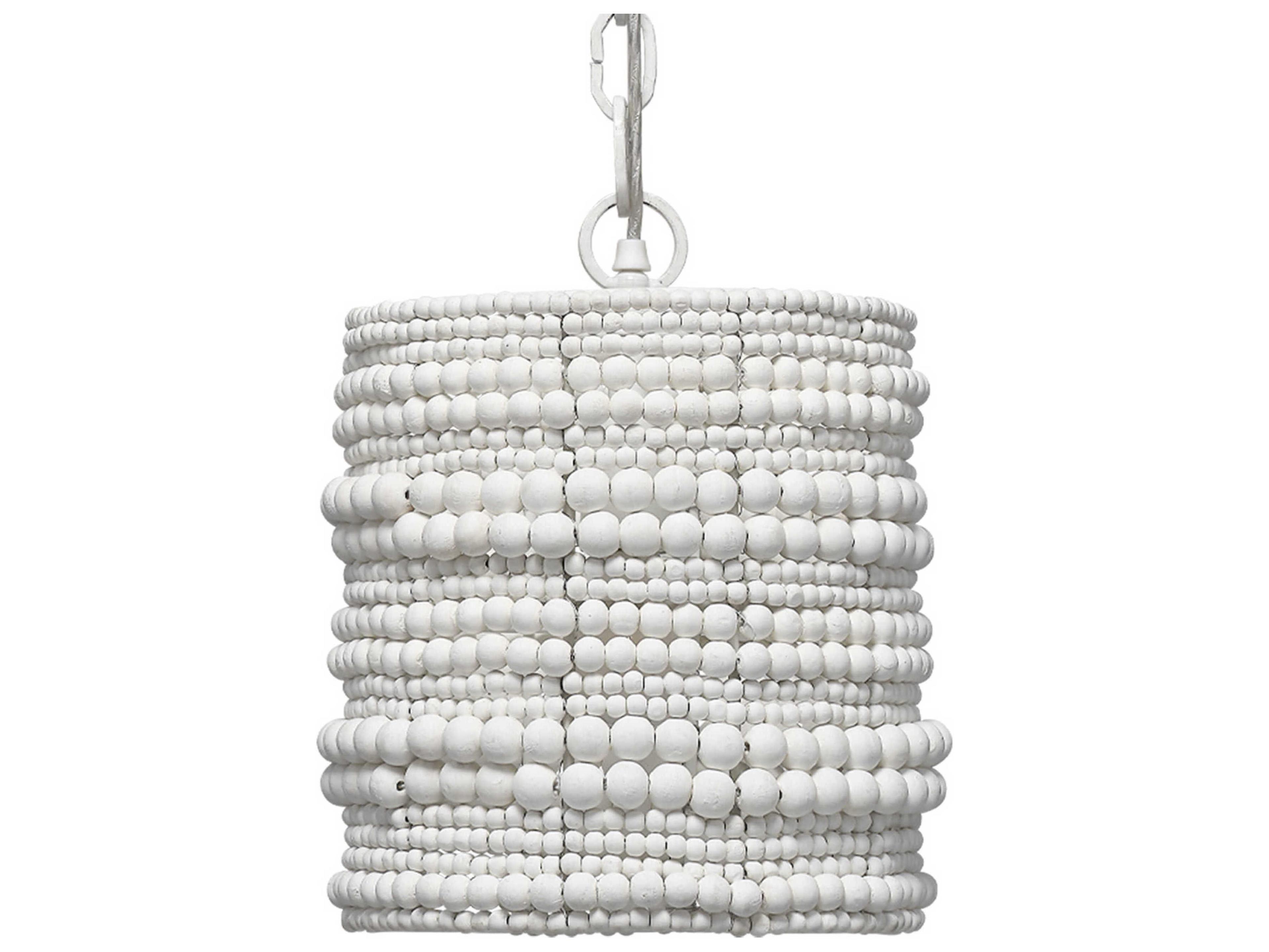 Jamie Young Strand 1-Light White Mini Pendant