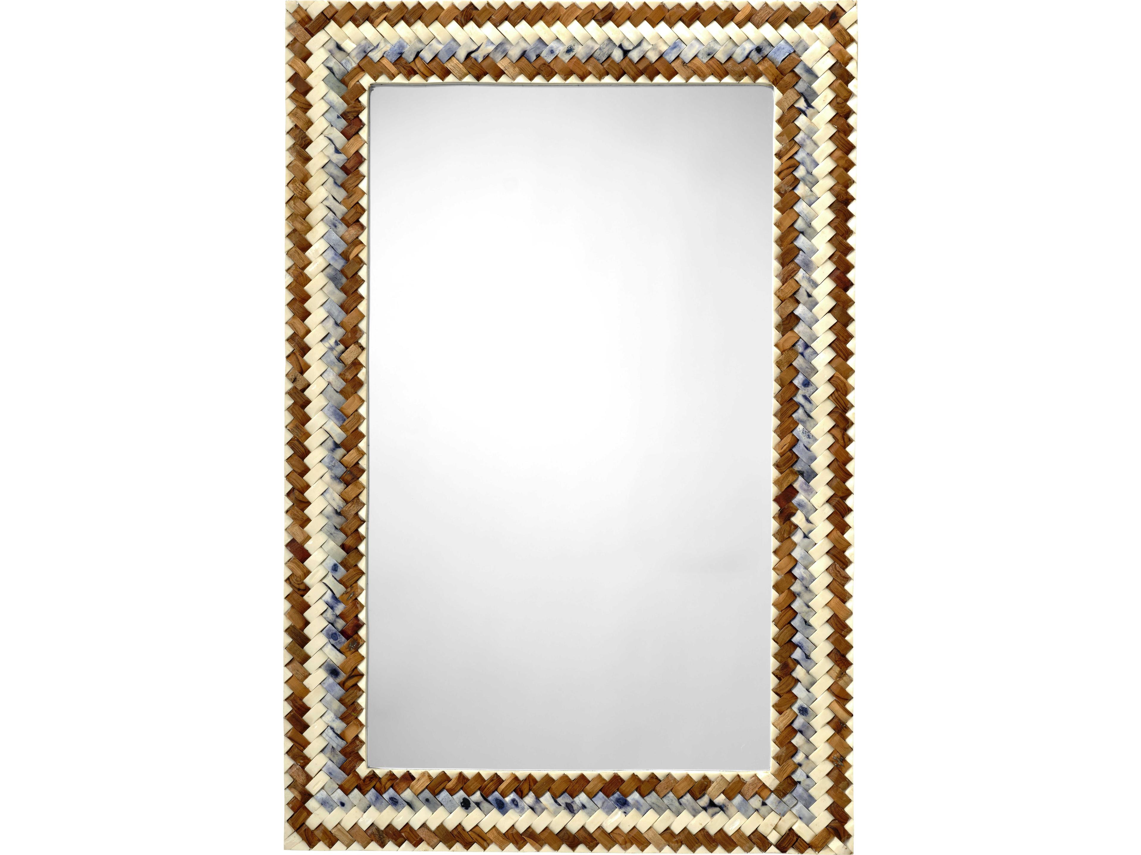 Jamie Young Interwoven Brown Wall Mirror Rectangular