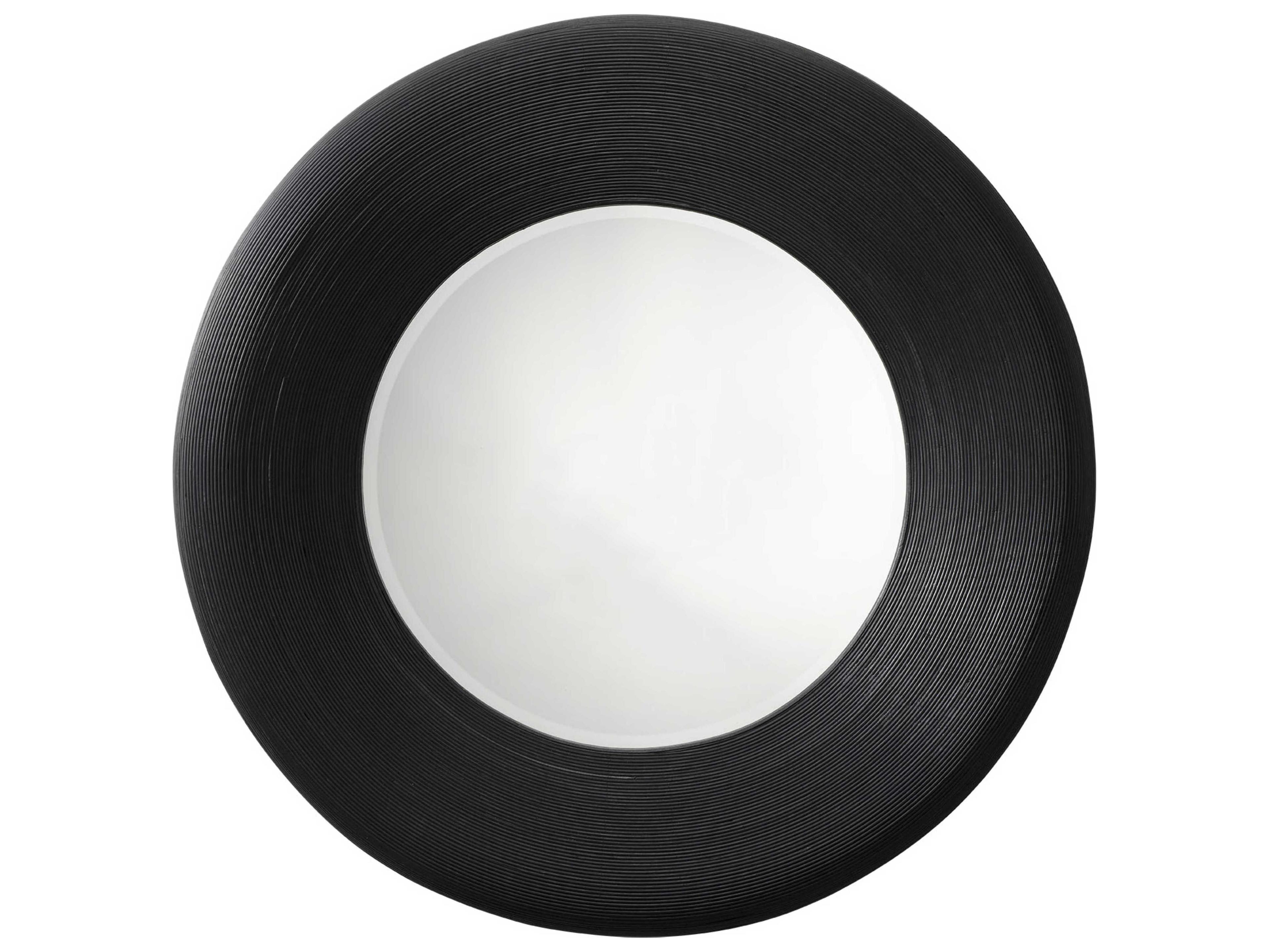 Jamie Young Paddock Black Round Wall Mirror