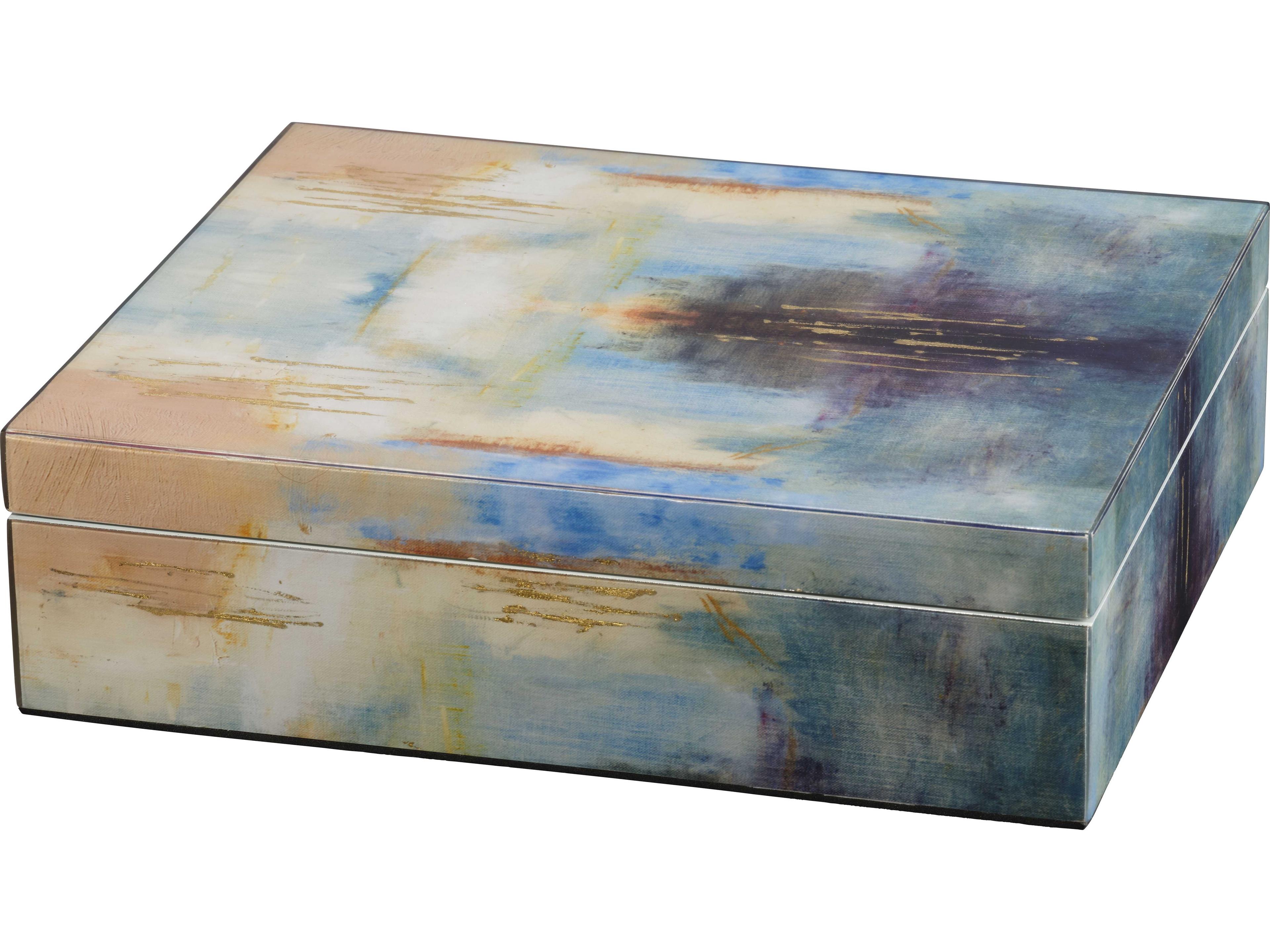 Jamie Young Colorwash Blue Jewelry Box