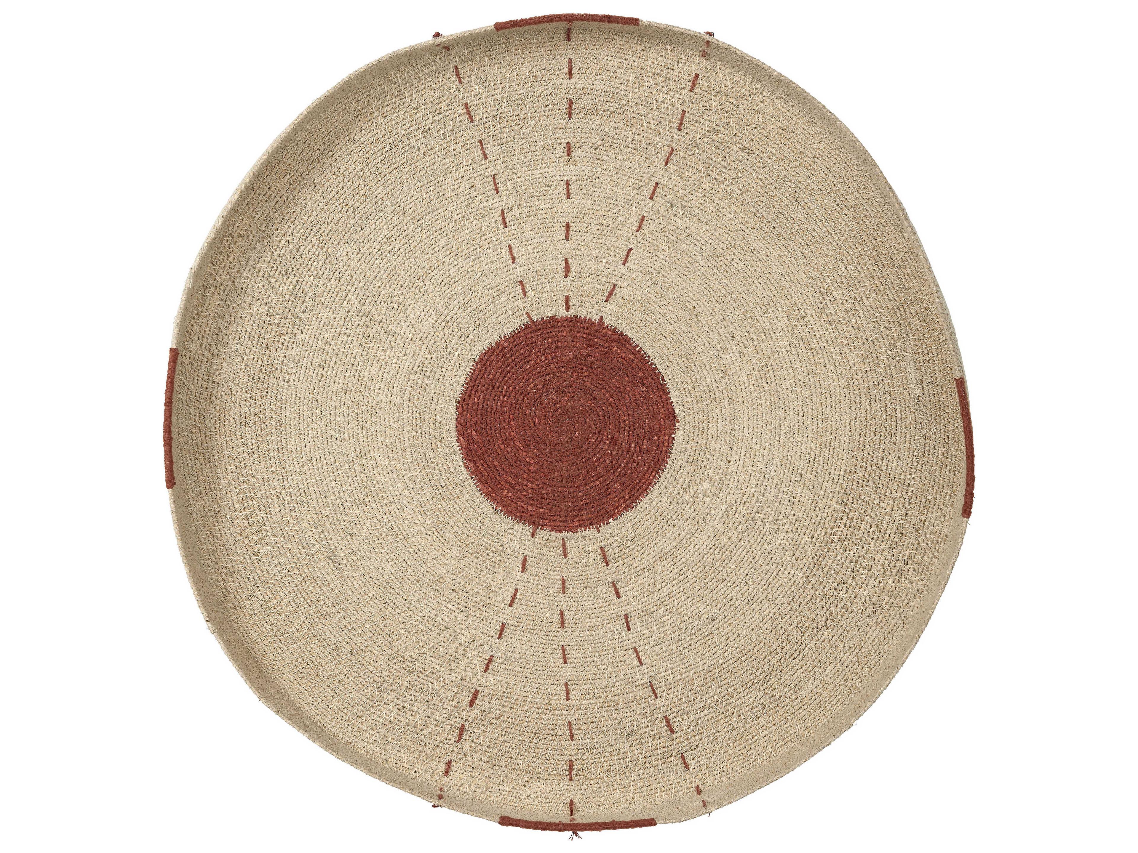 Jamie Young Sundial Rust Seagrass Round Wall Art