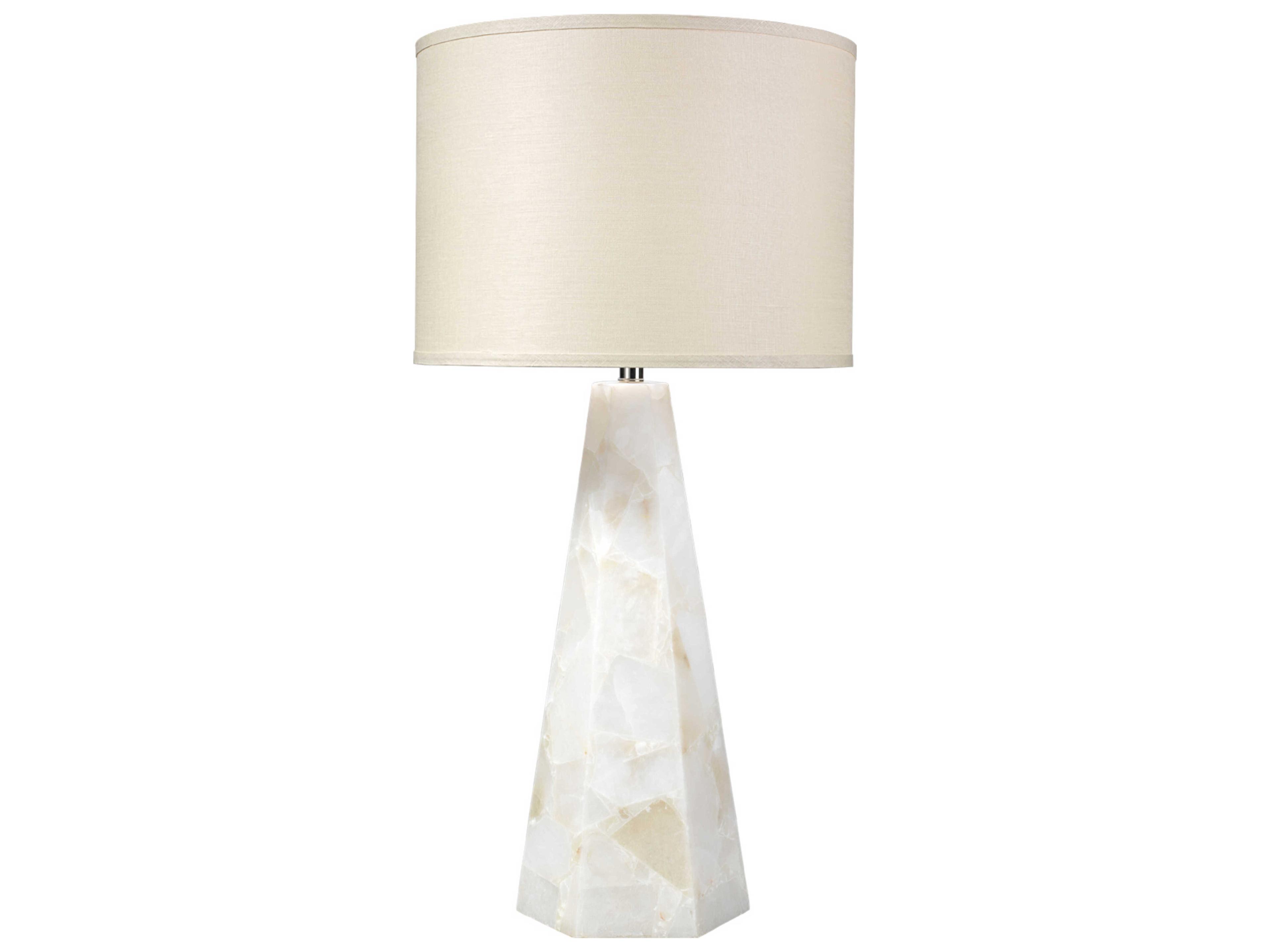 Jamie Young Borealis Alabaster White Buffet Lamp
