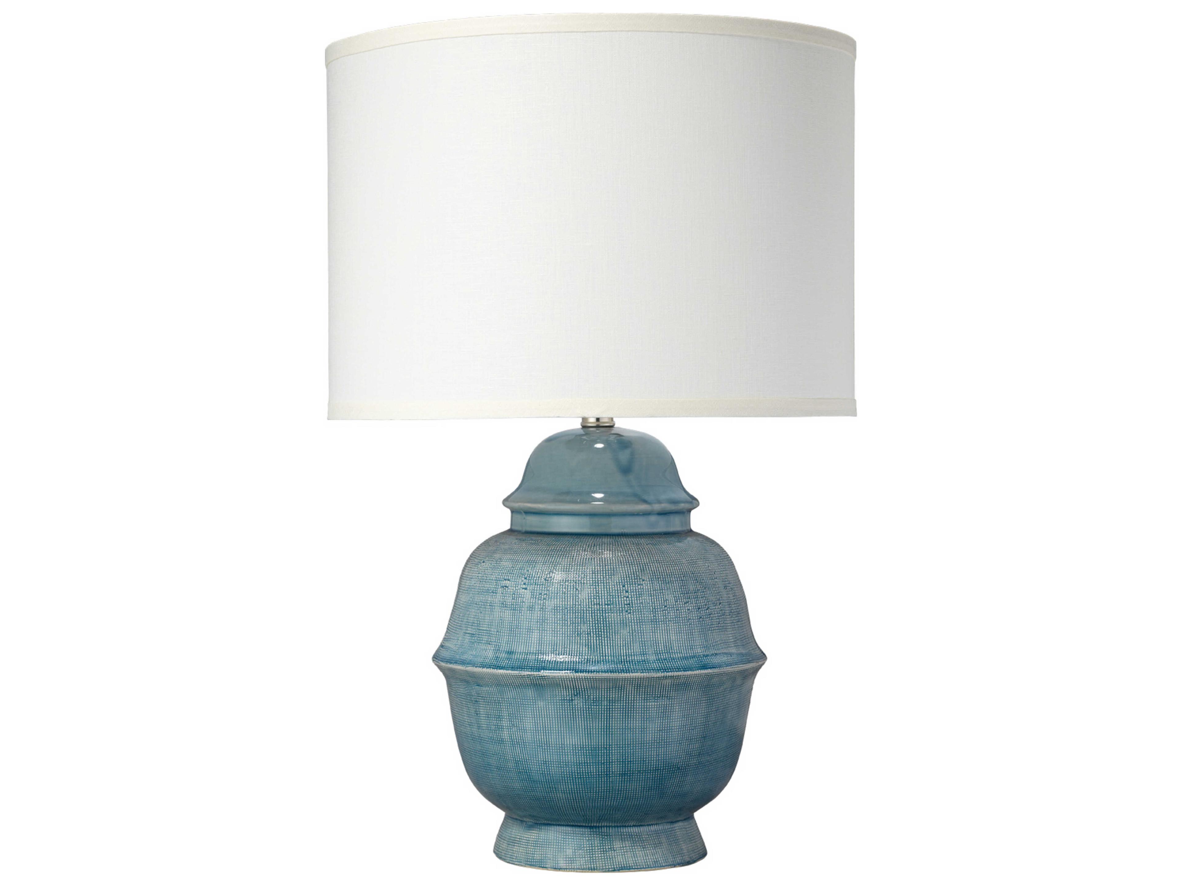 Jamie Young Kaya Blue Ceramic Buffet Lamp
