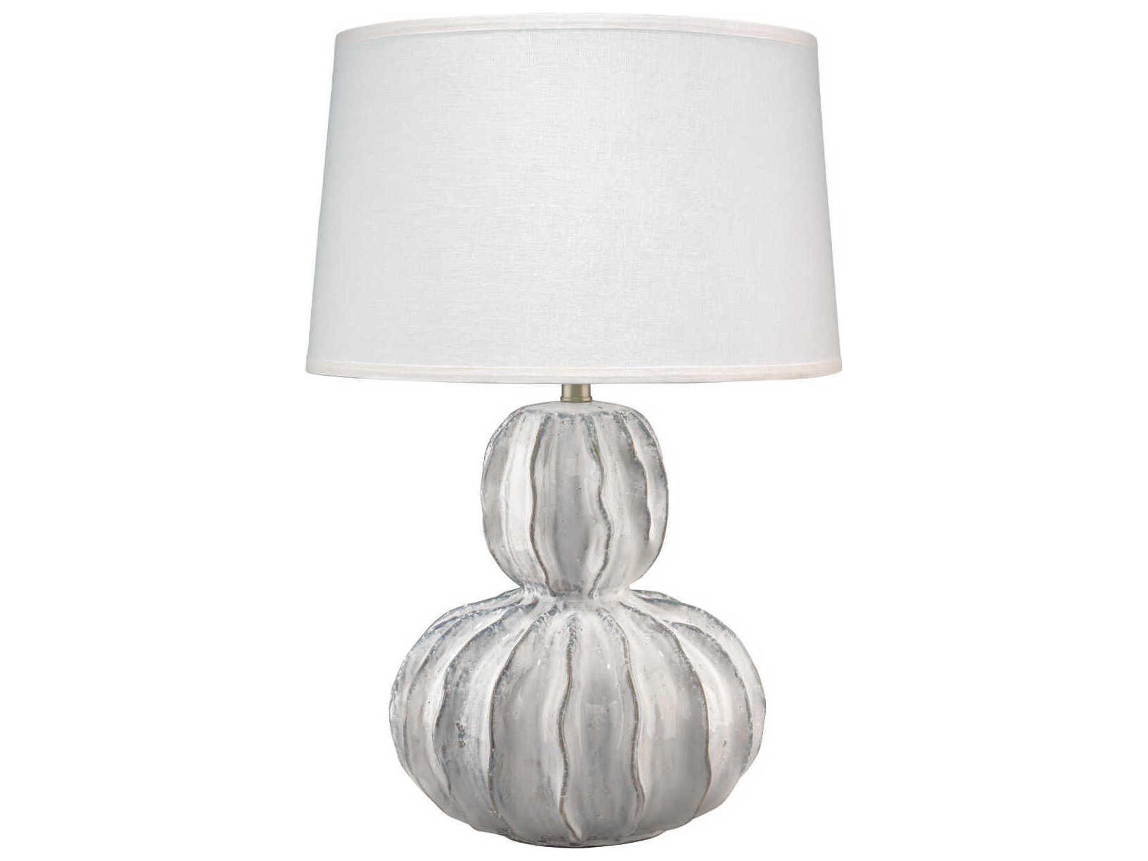 Jamie Young Oceane Gourd White Reactive Glaze Buffet Lamp