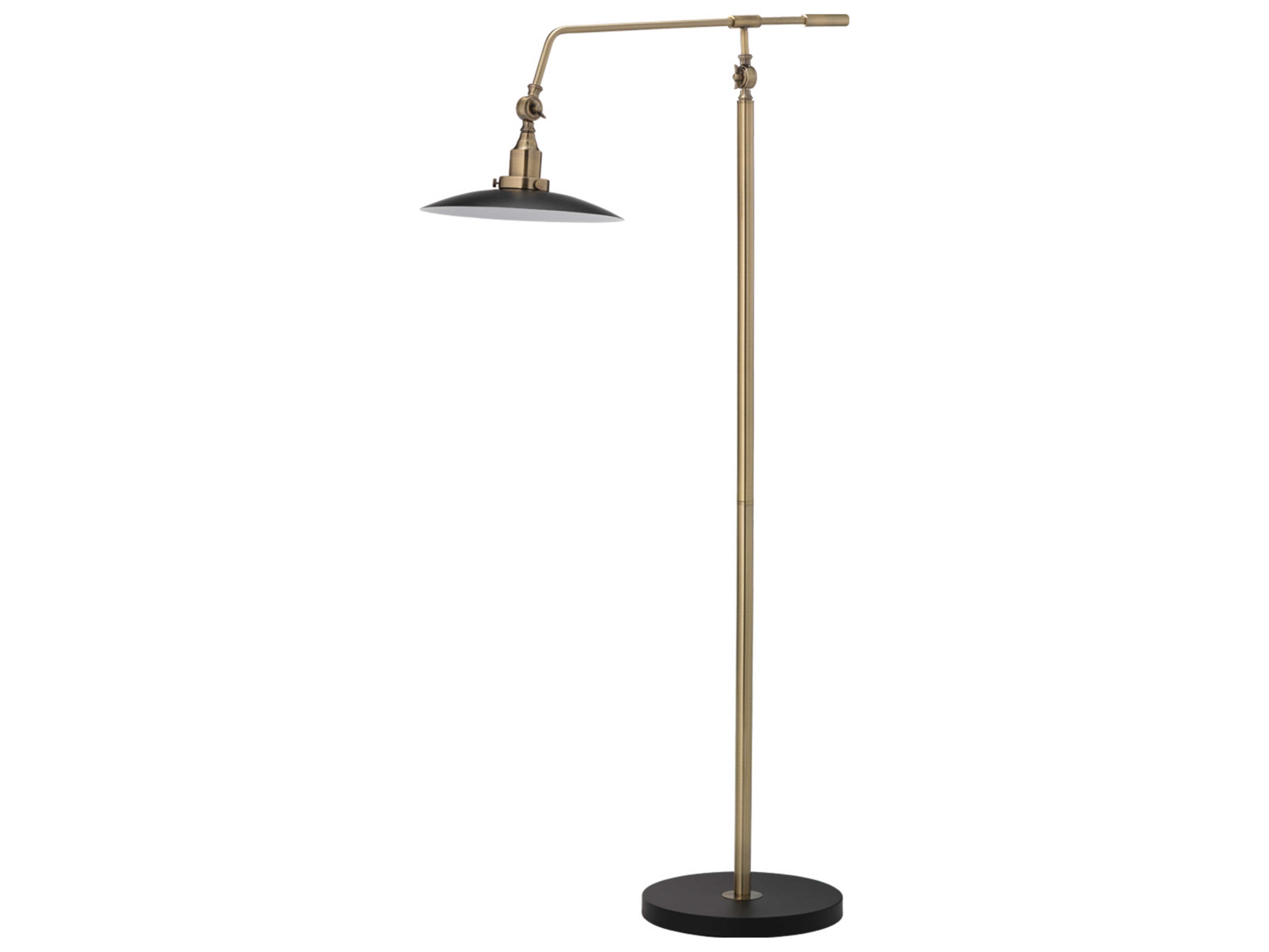 Jamie Young Mid-Century Antique Brass Floor Lamp
