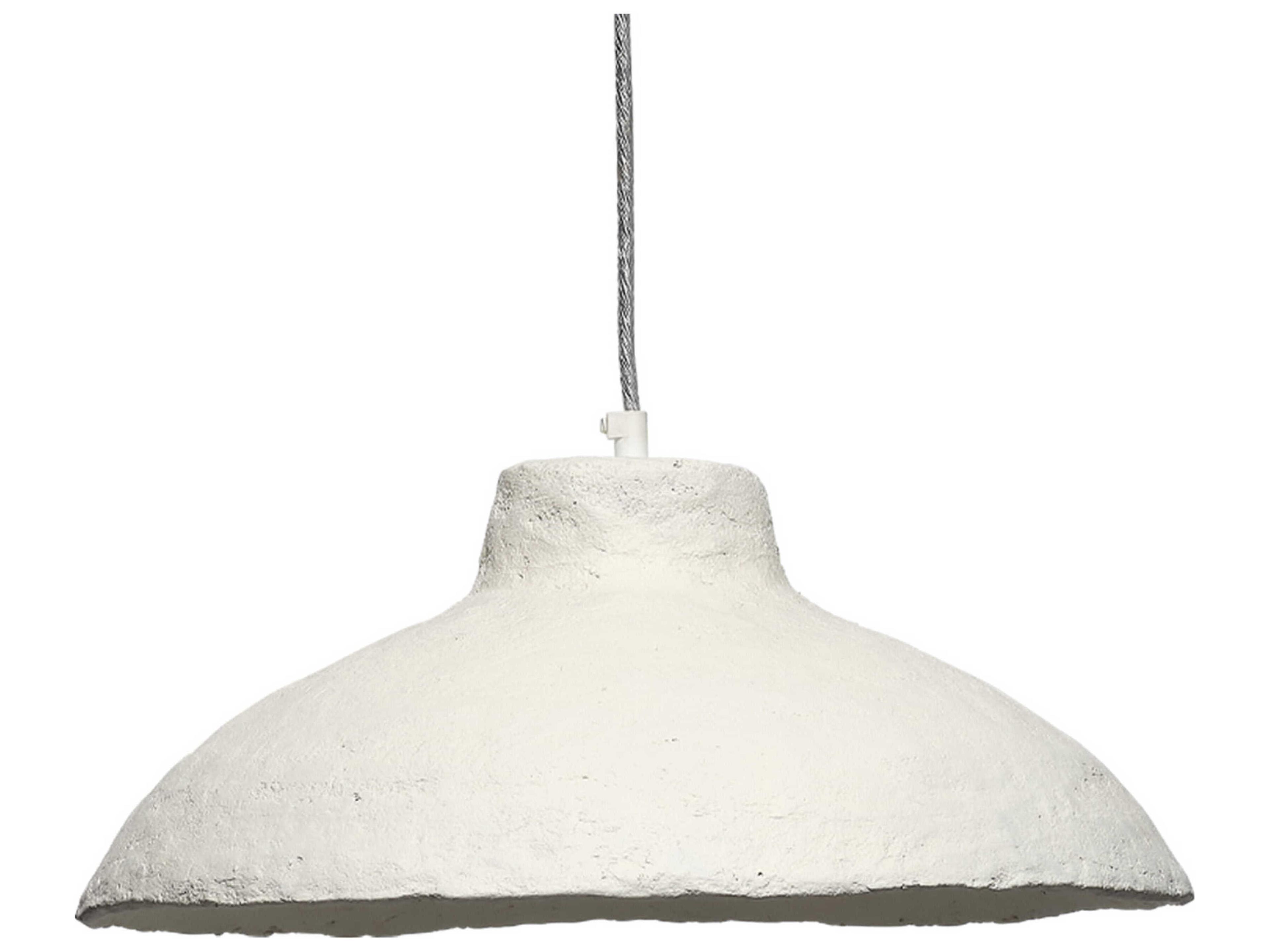 Jamie Young Parchment 1-Light Off White Dome Pendant