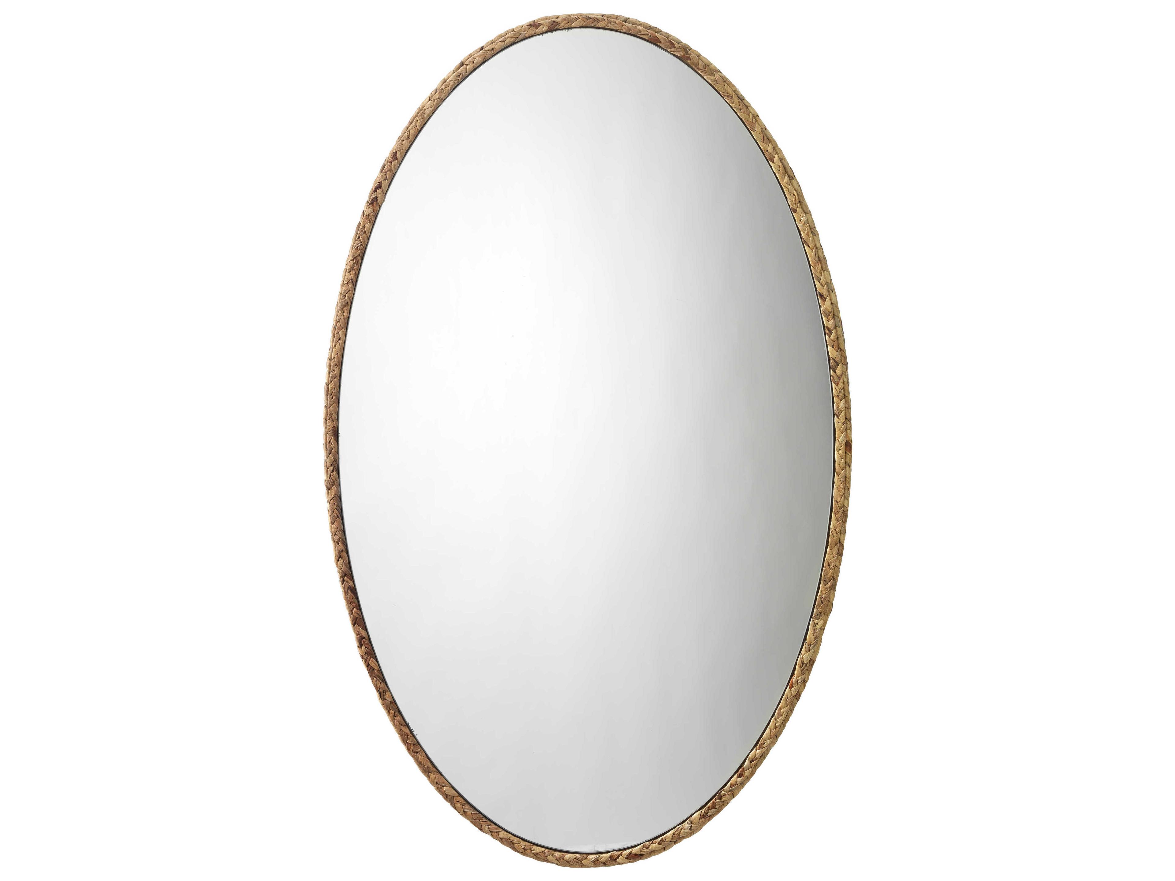 Jamie Young Sparrow Natural Oval Wall Mirror