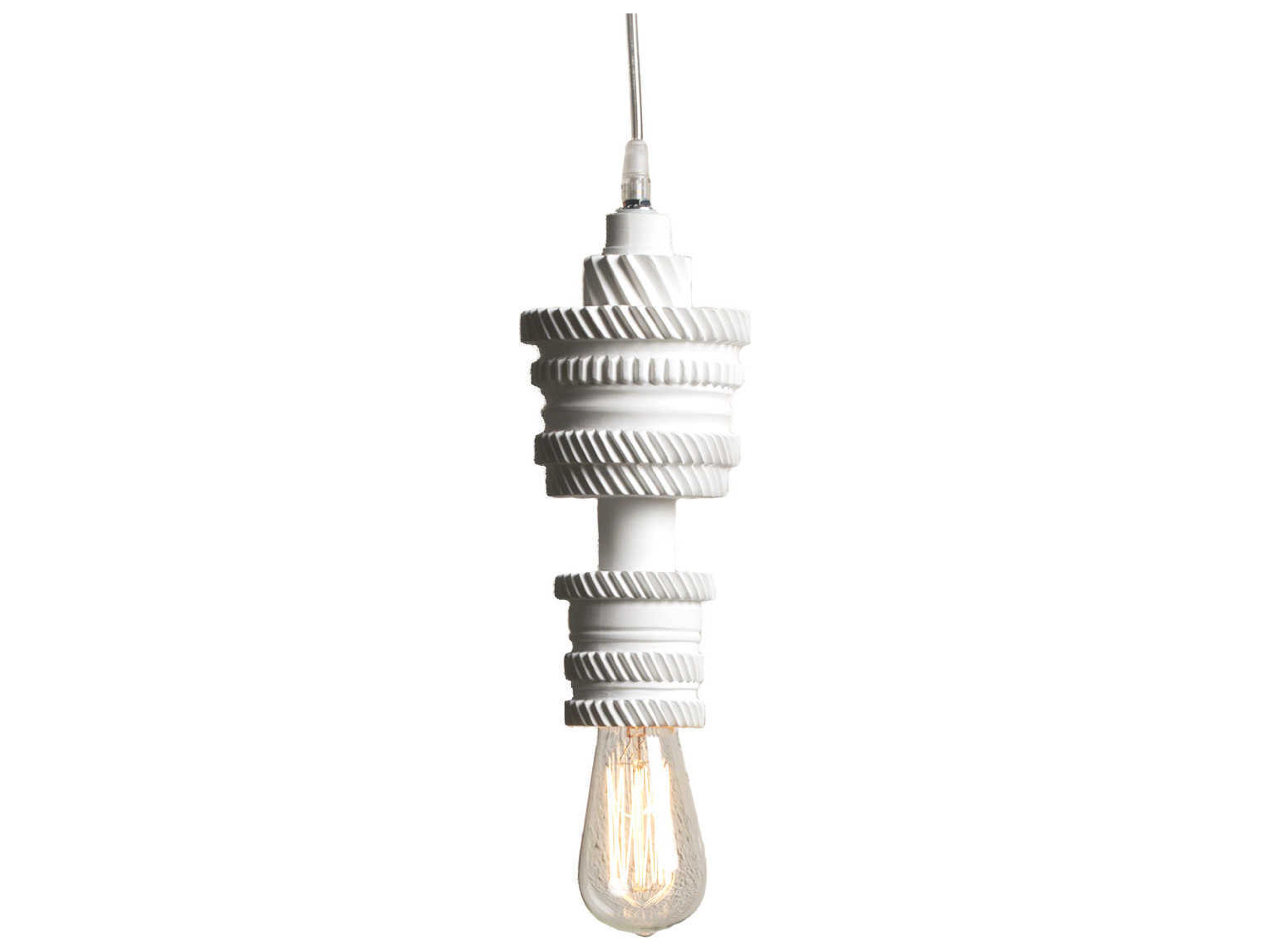 Karman Mek 1-Light White Mini Pendant