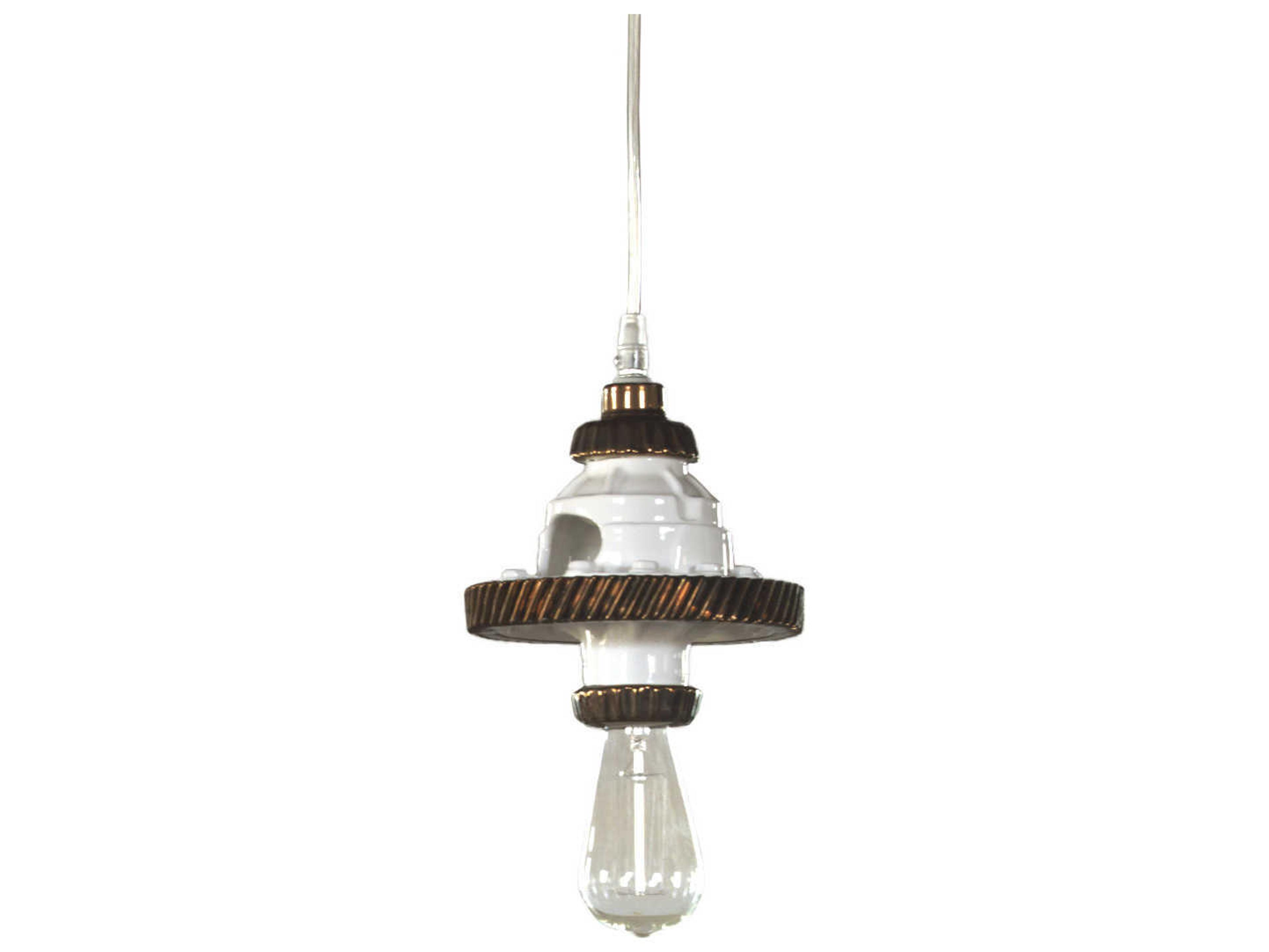 Karman Mek 1-Light White Bronze Mini Pendant