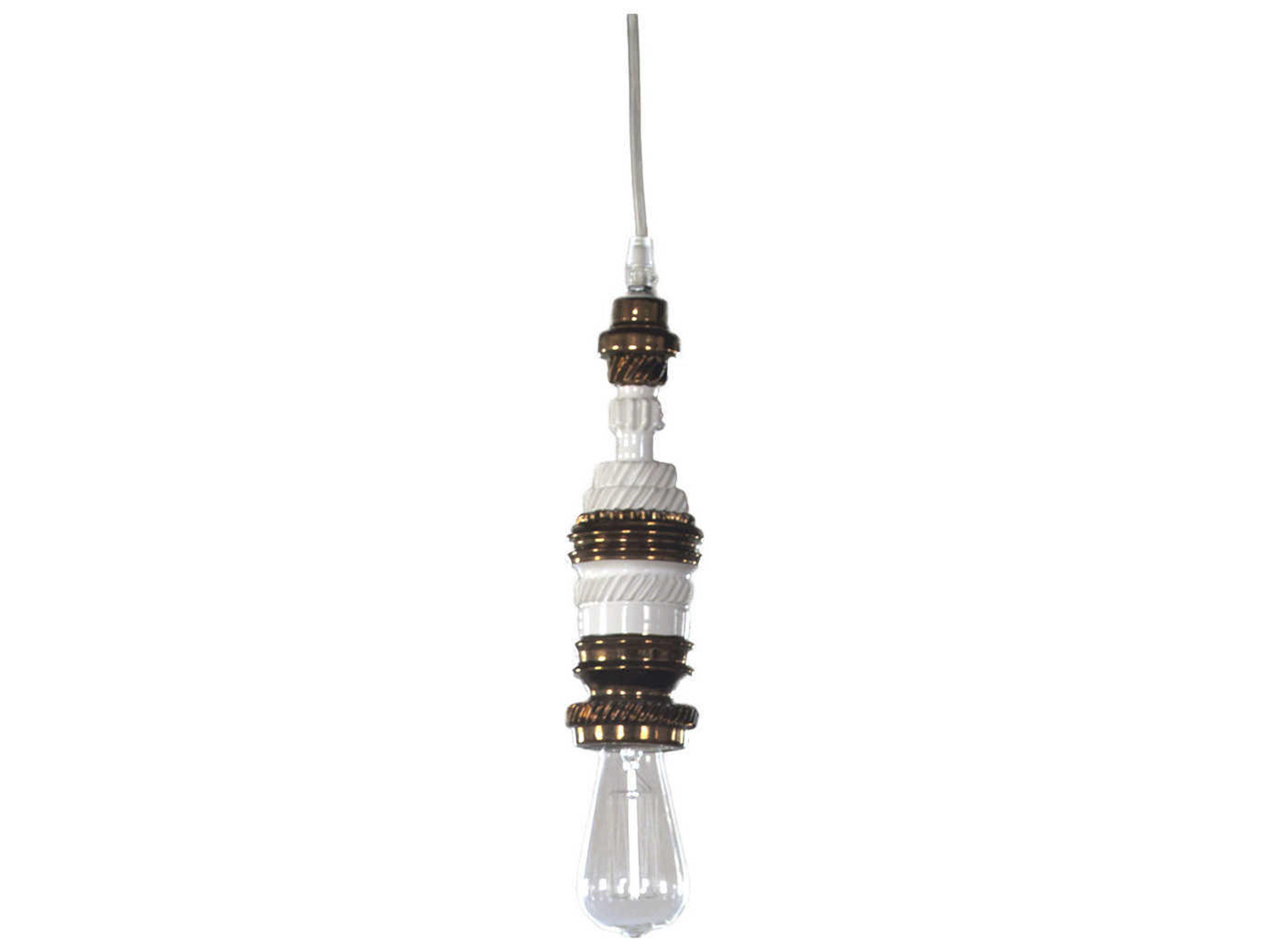 Karman Mek 1-Light White Bronze Mini Pendant