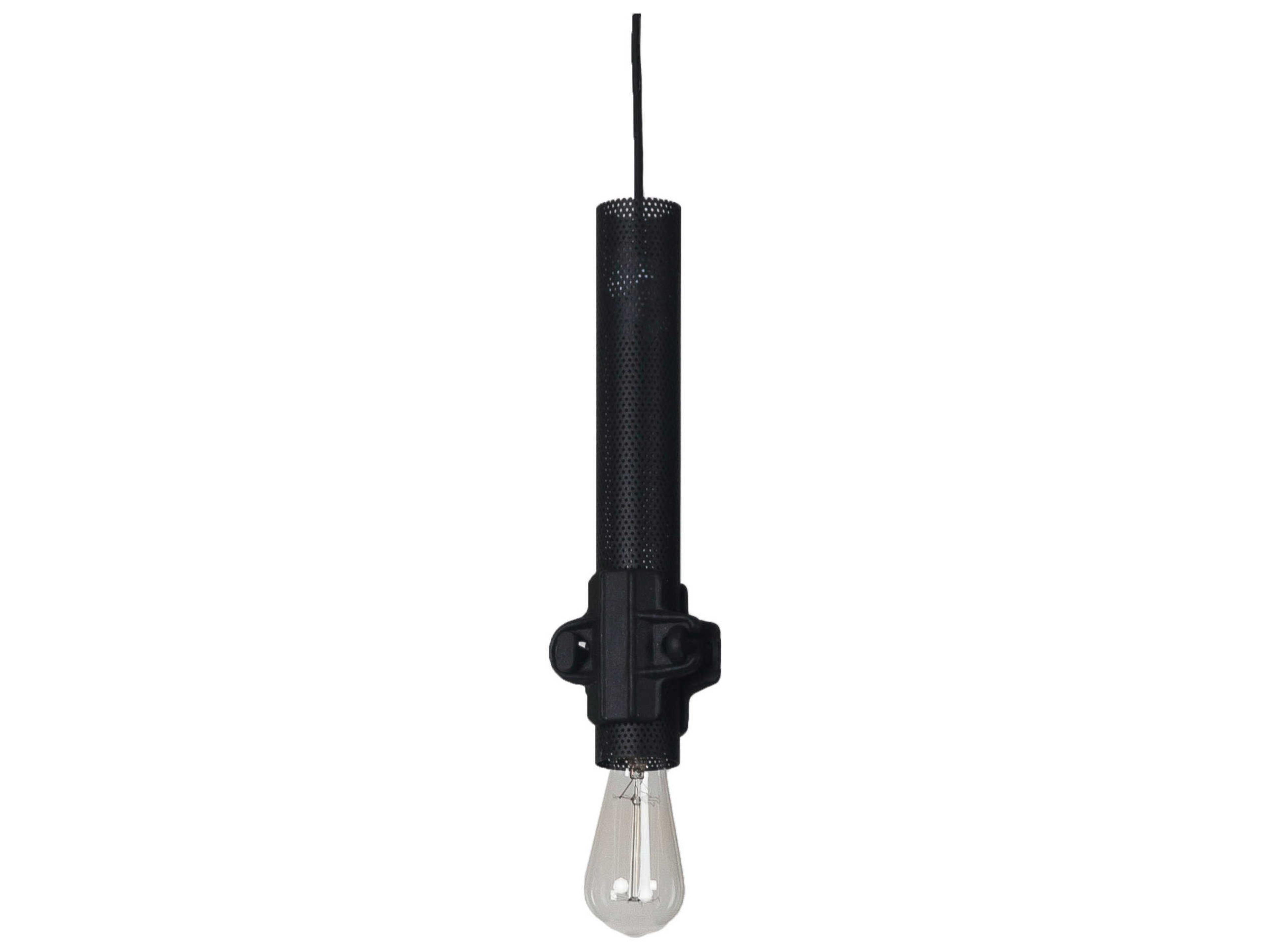 Karman Nando 1-Light Charcoal Grey Mini Pendant