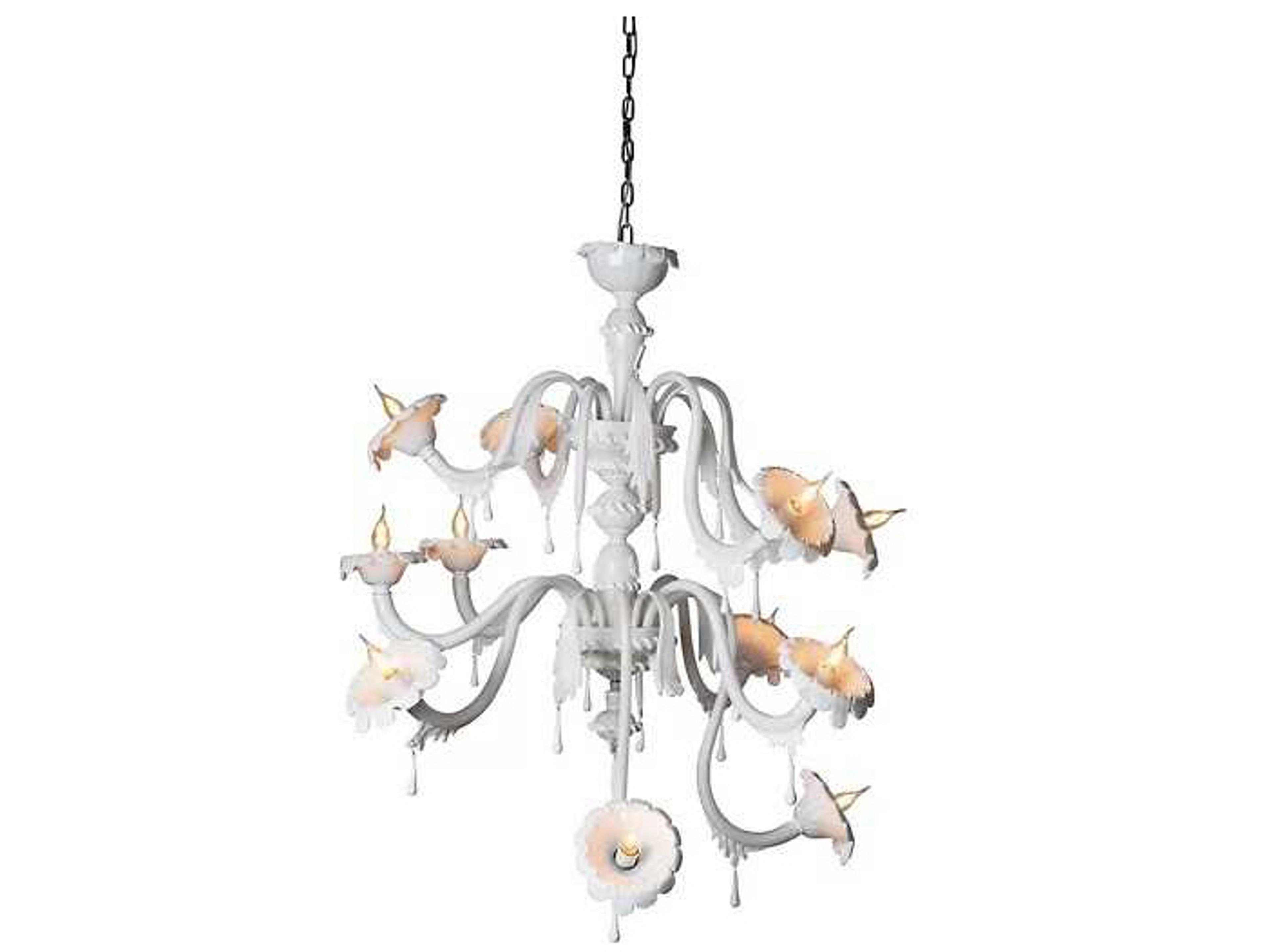 Karman Au-revoir 11-Light White Opalinen Chandelier