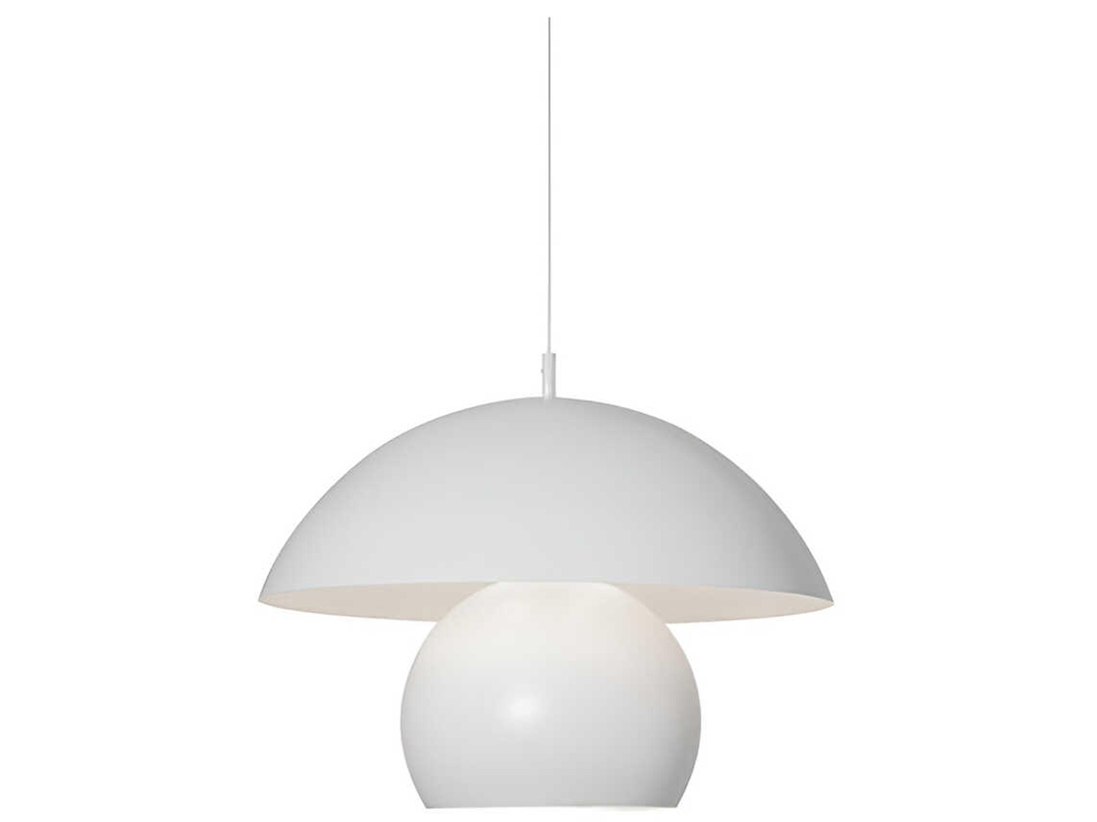 Karman Triluna 7-Light Matte White Dome Geometric Pendant