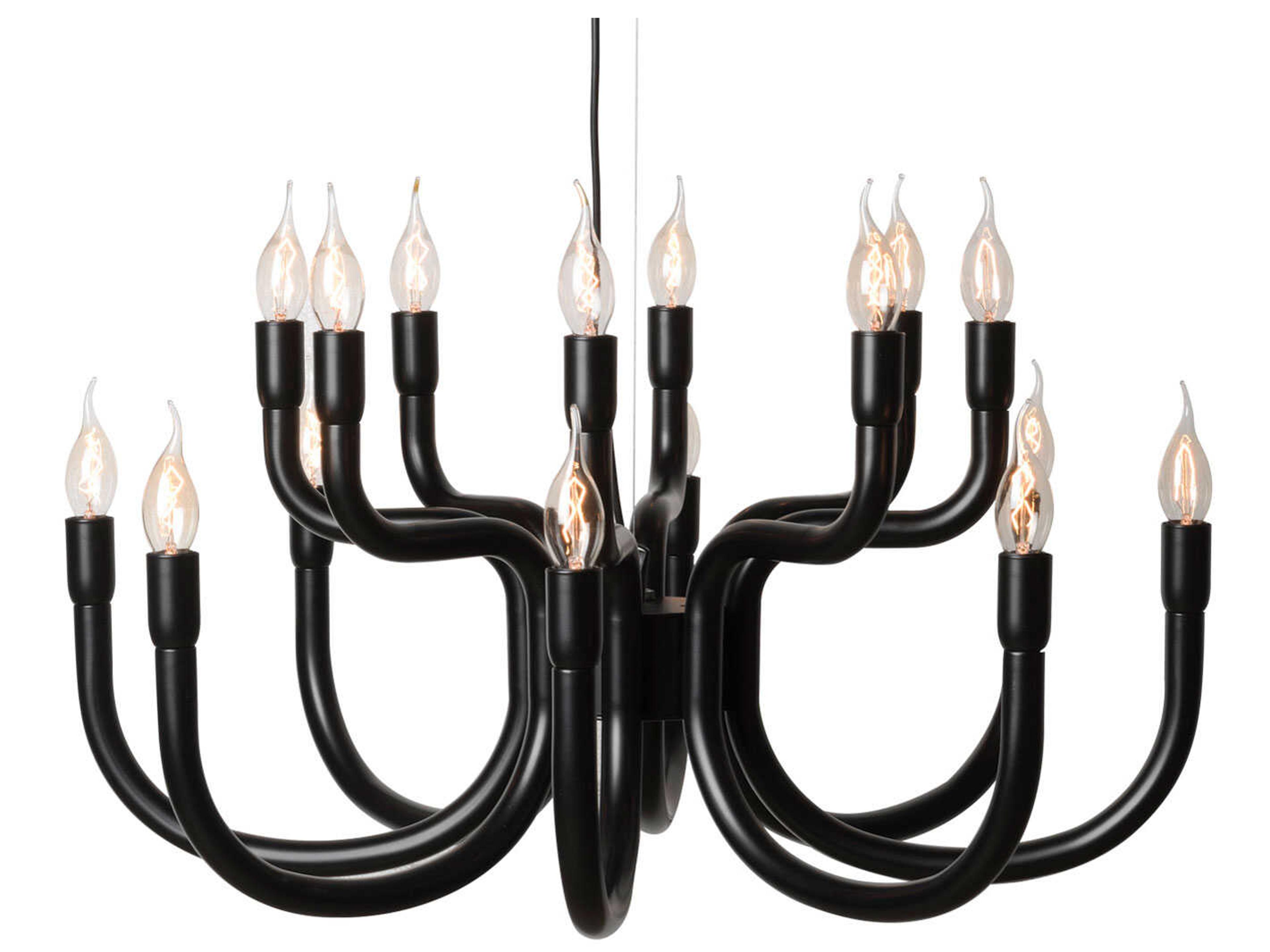 Karman Snoob 16-Light Black Chandelier
