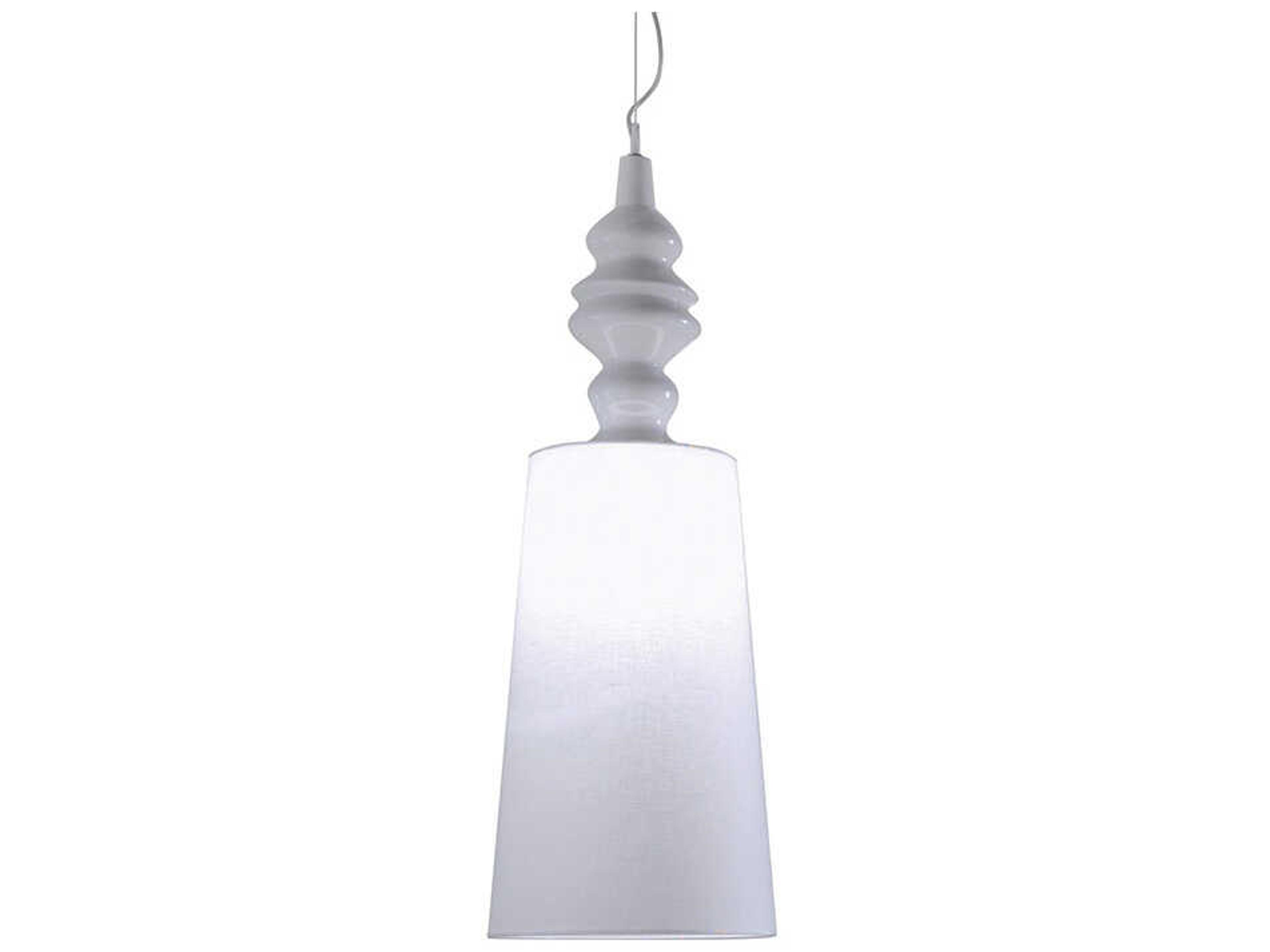 Karman Ali E Baba 1-Light White Cylinder Pendant