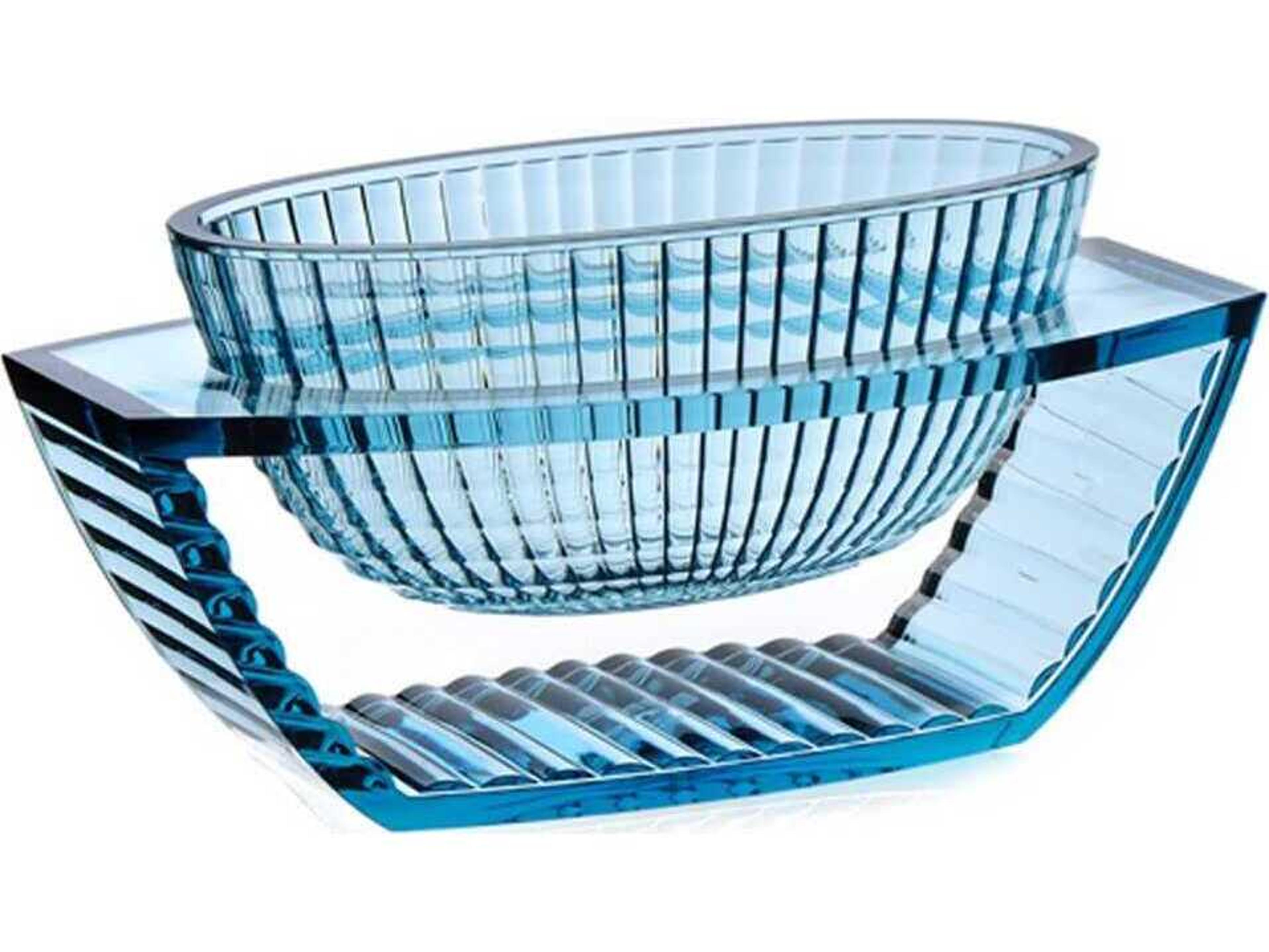 Kartell Outdoor U Shine Blue Transparent 6'' Vase