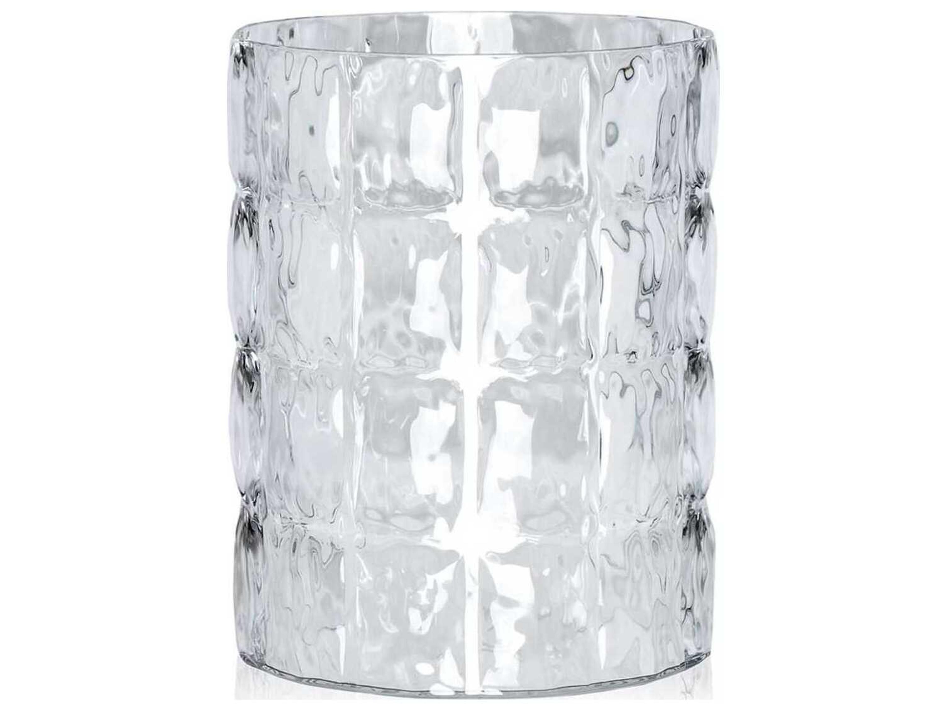 Kartell Outdoor Matelasse Crystal Transparent 9'' Vase