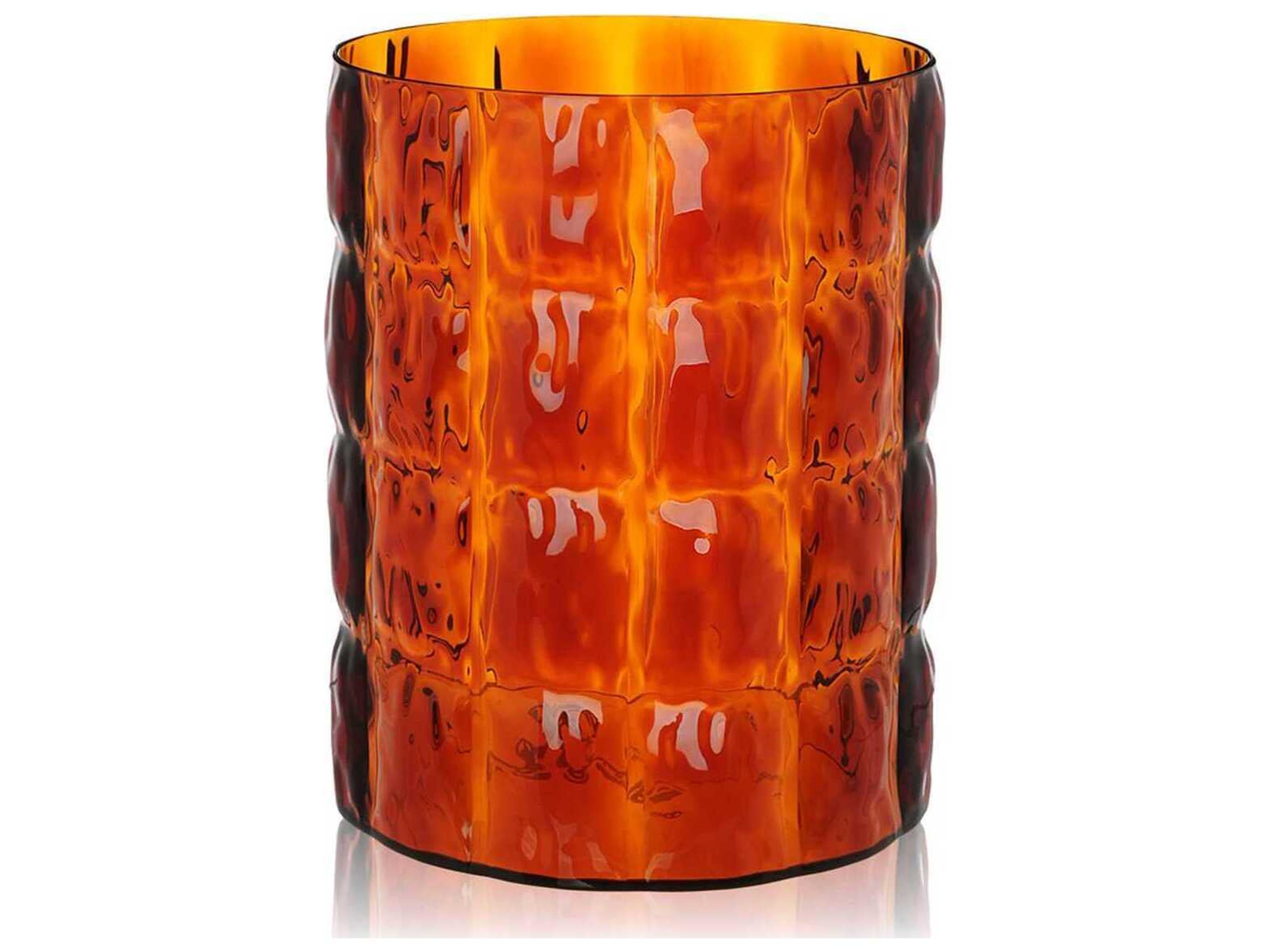 Kartell Outdoor Matelasse Amber Transparent 9'' Vase