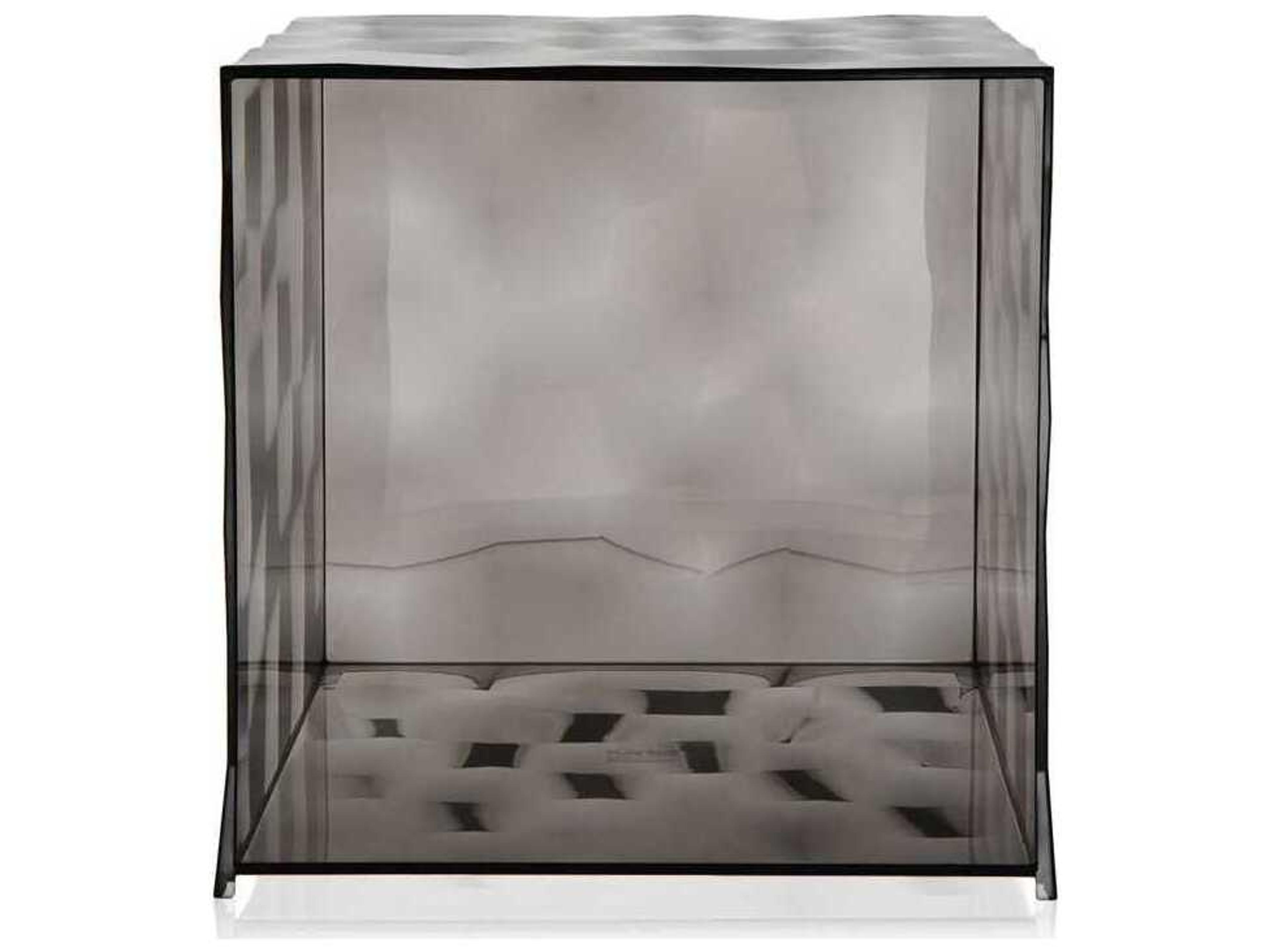 Kartell Outdoor Optic Smoke Transparent Container Cube without Door