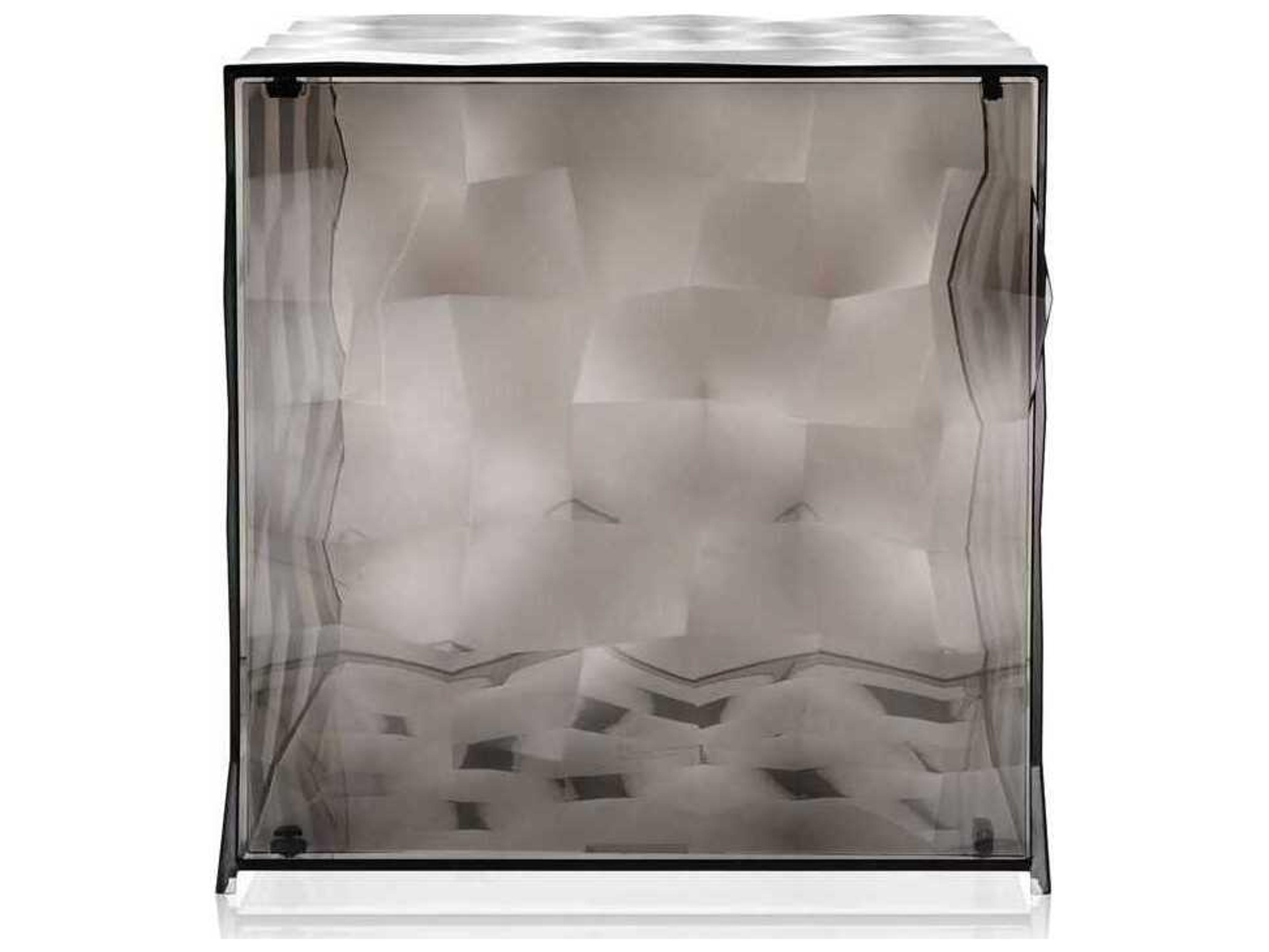 Kartell Outdoor Optic Smoke Transparent Container Cube with Door