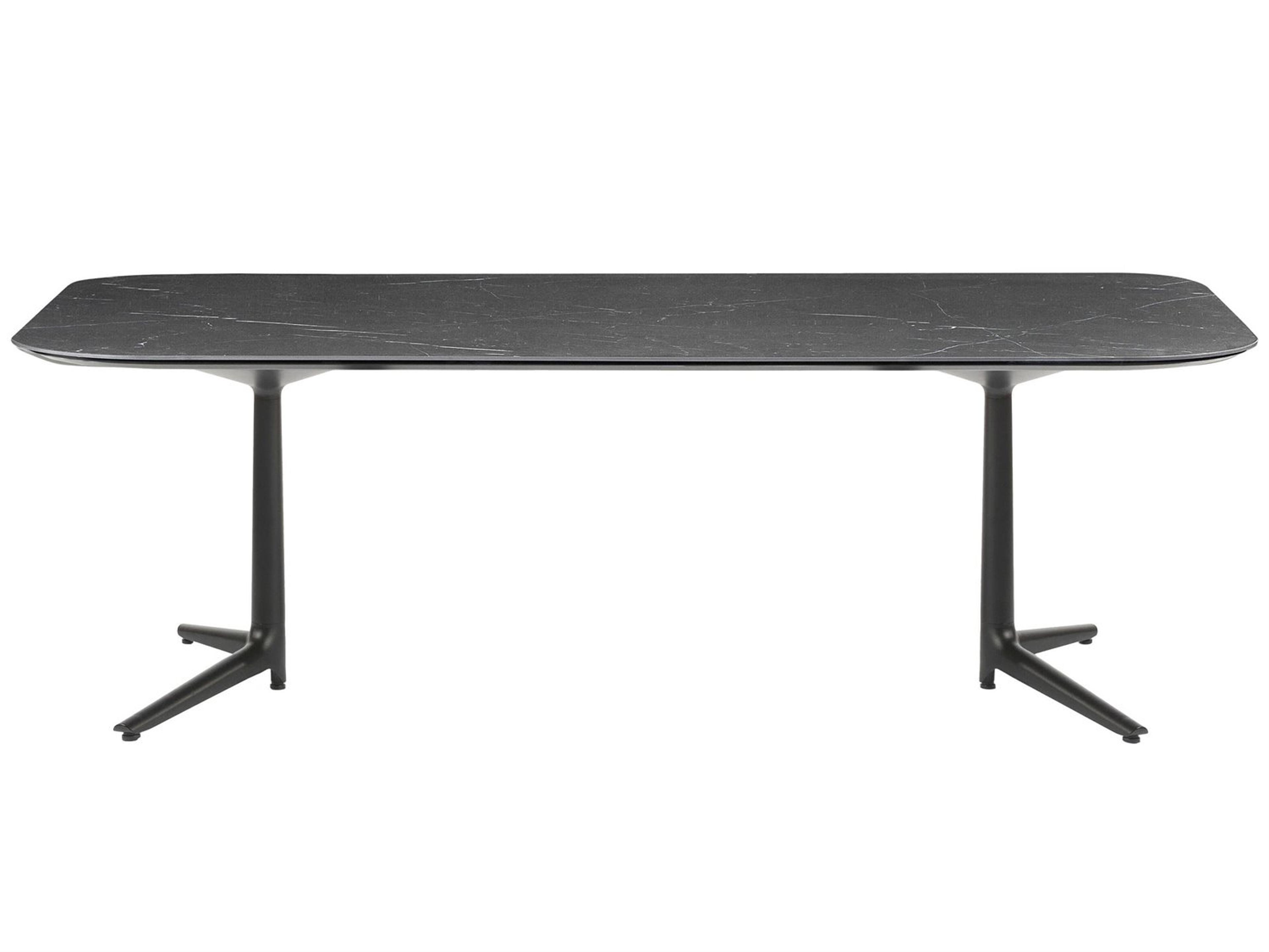 Kartell Outdoor Multiplo Xl Black Marble / Black Rectangular Dining Table