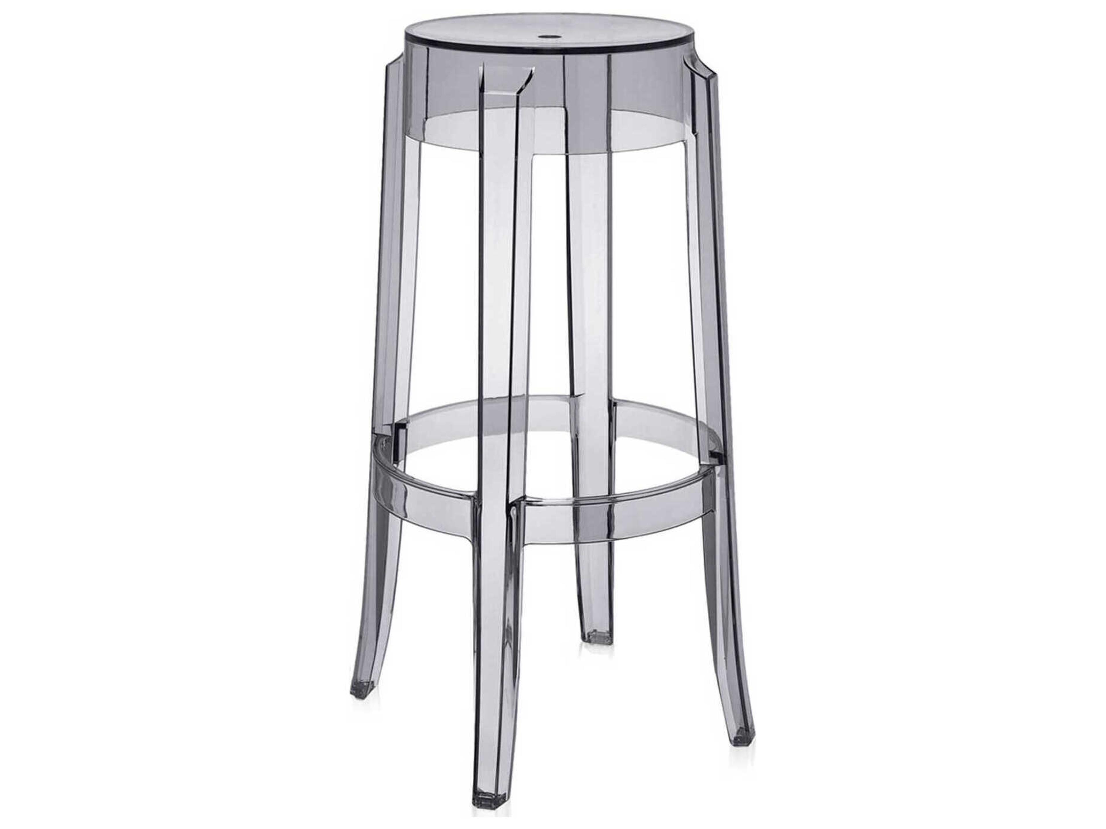 Kartell Outdoor Super Smoke Grey Resin Bar Stool  (Sold in 2)