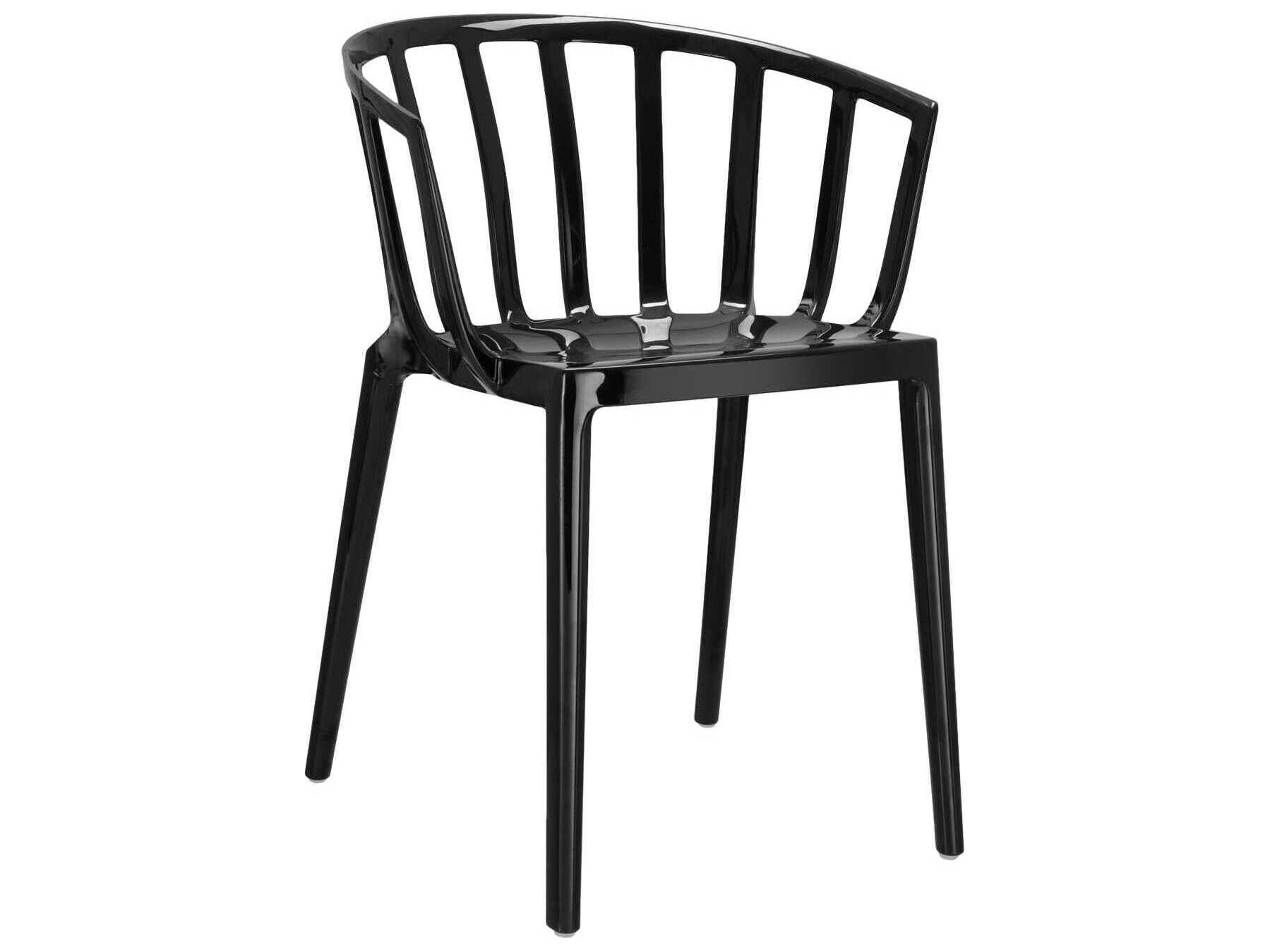 Venice Black Resin Dining Arm Chair  (Sold in 2)